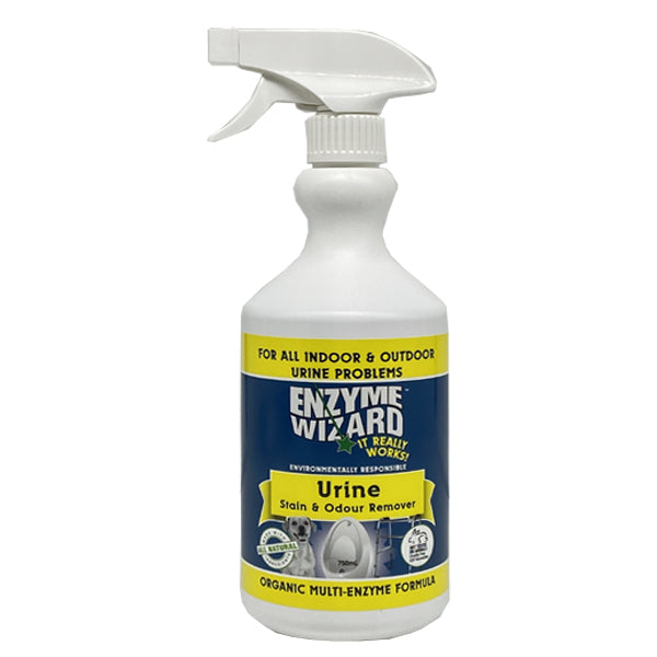 Enzyme Wizard Urine Stain & Odor Eliminator - Powerful Pet & Household Cleaner for Carpets, Mattresses & Clothes