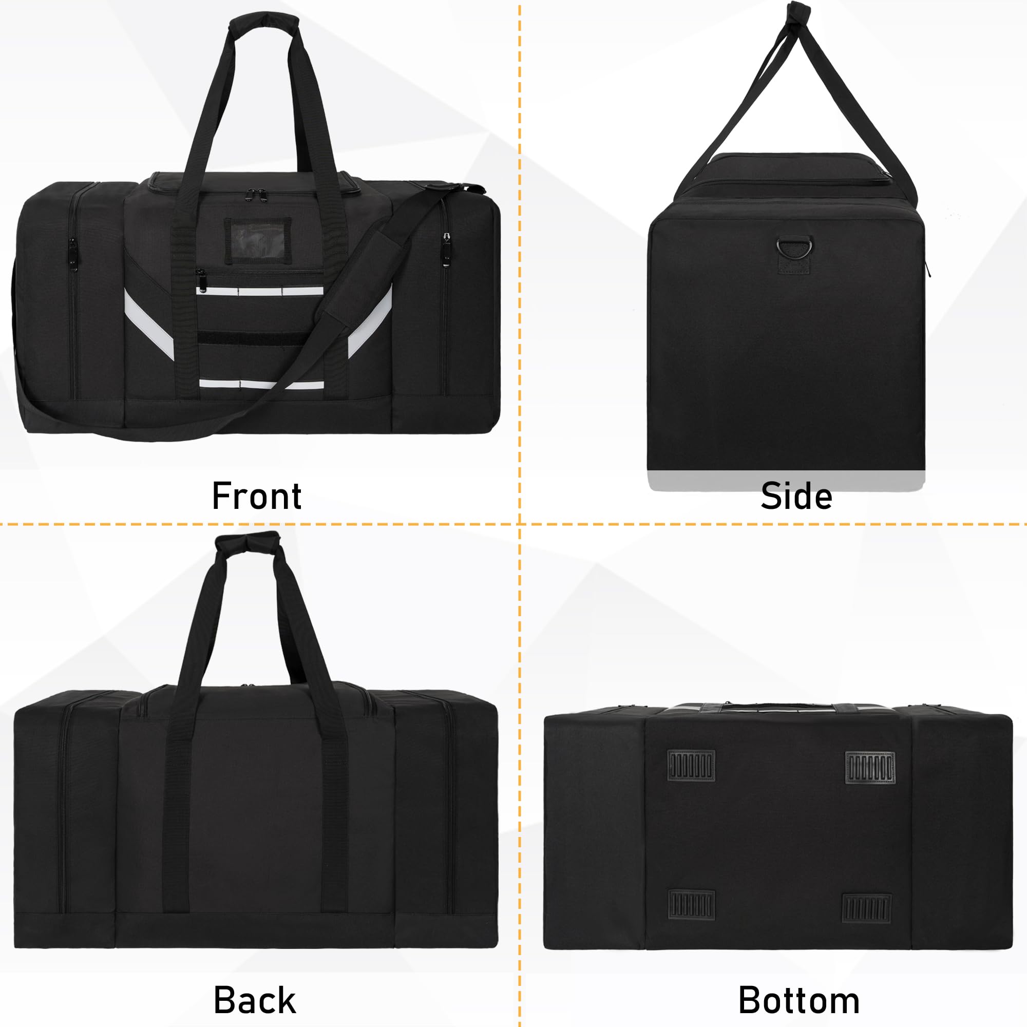 Firefighter Duffle Bag - Large Heavy-Duty Firefighter Gear Storage Bag with Adjustable Shoulder Strap | Perfect for Emergency Response, Fire Station Storage & Firefighter Training Equipment