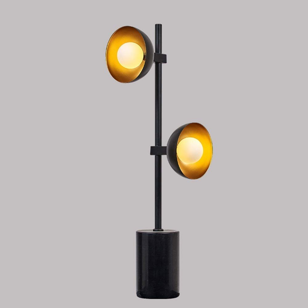 Modern 2-Light LED Desk Lamp - Simple Creative Iron Art Table Lamp for Living Room, Bedroom & Dining Decor - E27 Edison Bulb Compatible - Perfect for Reading, Working & Ambient Lighting
