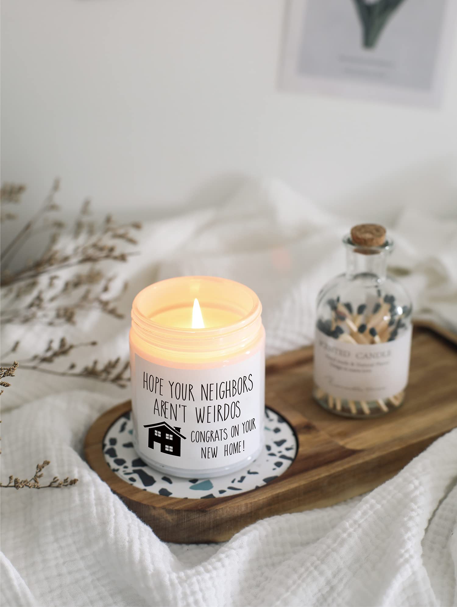 Best Housewarming Gifts for New Homeowners - Luxury Scented Candle Set for Moving & New House Celebration - Perfect White Candle Gift for Home Decor & Relaxation - Ideal for Living Room, Bedroom & Housewarming Parties