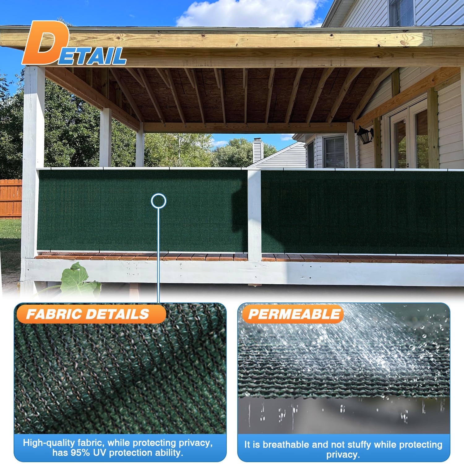 TANG Sunshades Depot 8x72 Ft Green Sunscreen Shade Fabric Roll - 95% UV Block Privacy Screen & Windscreen - Durable Mesh Shade Cloth for Outdoor Garden, Greenhouse, Barn, Patio, and Pool Cover