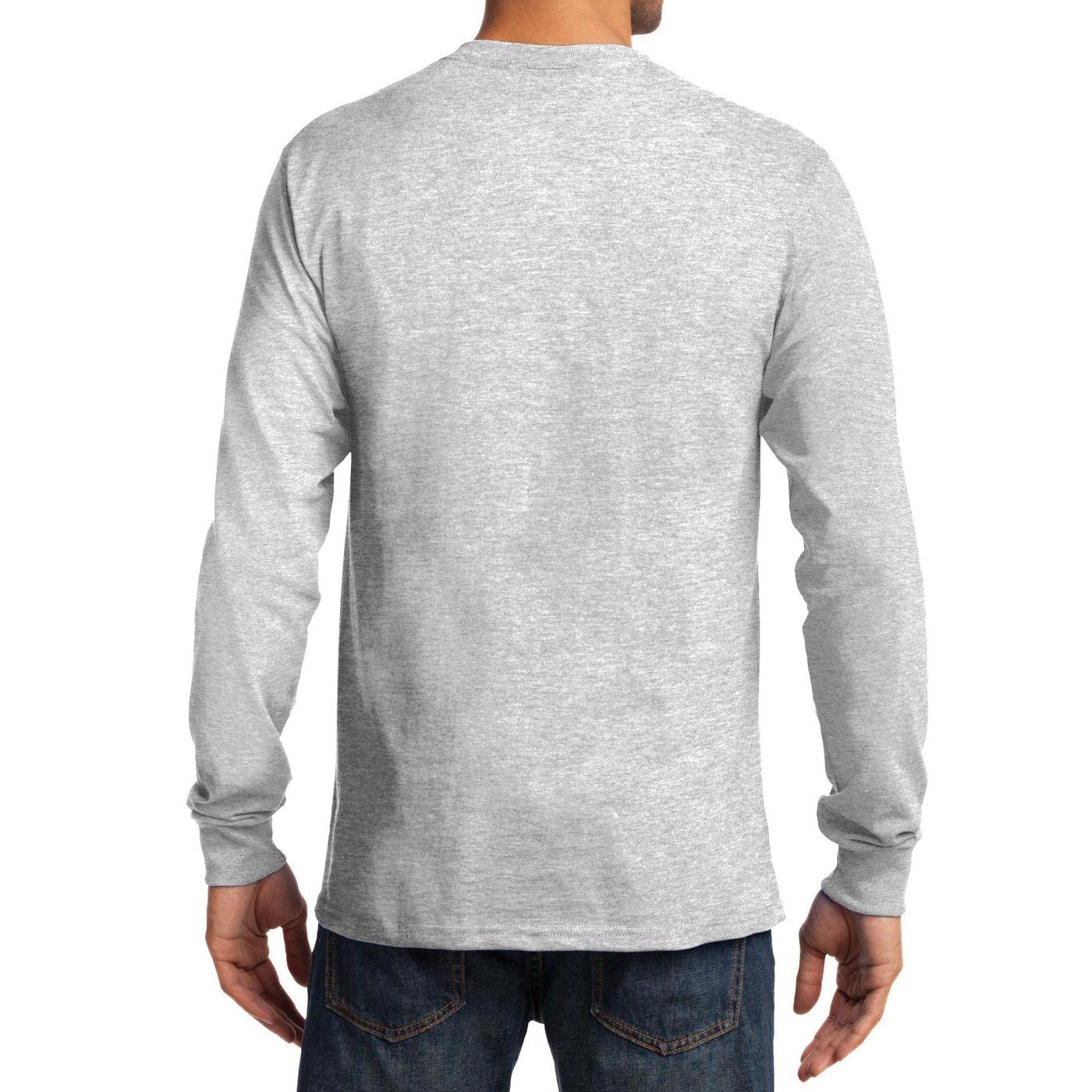 Premium Men's Long Sleeve Basic T-Shirt - Soft Cotton Crewneck Essential Top for Casual Wear, Layering & Everyday Comfort