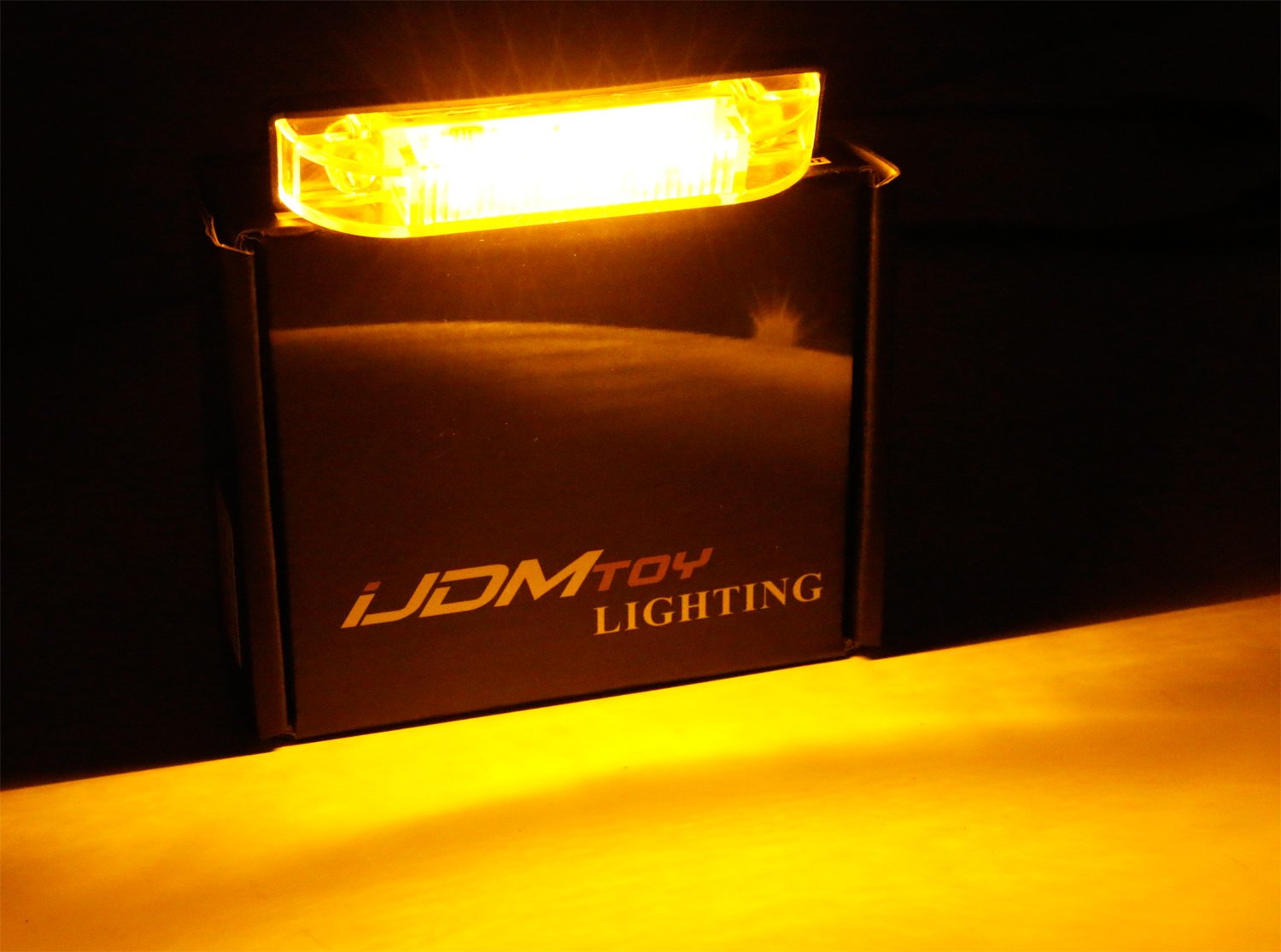 2-Piece Smoked Lens Amber LED Center Grille Running Lights for 2012+ Toyota Tacoma - Off-Road & Night Driving Safety Lights