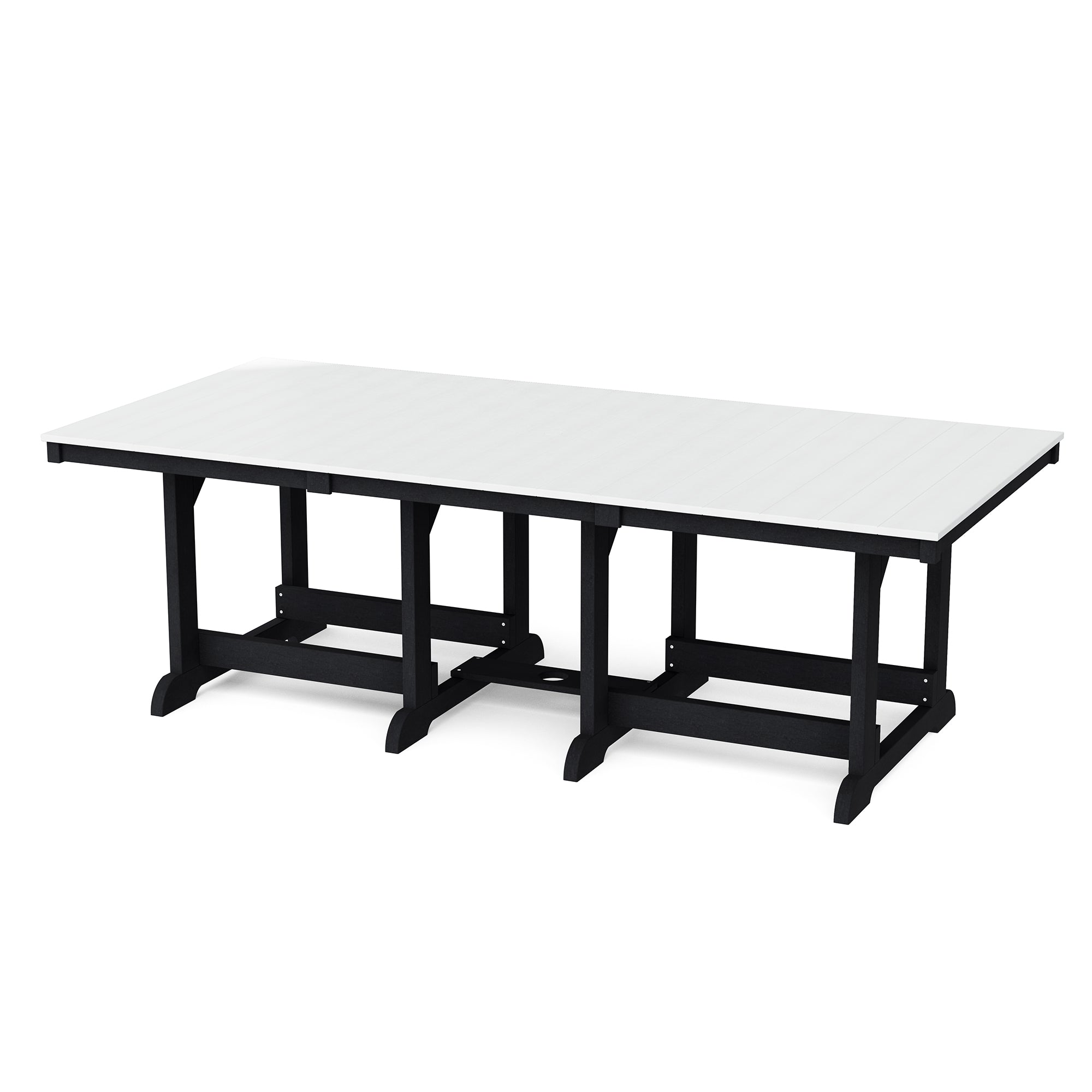 Heritage 44x96 Inch Solid Wood Dining Table - Large Farmhouse Style Dining Room Table for 8-10 People - Perfect for Family Gatherings & Dinner Parties