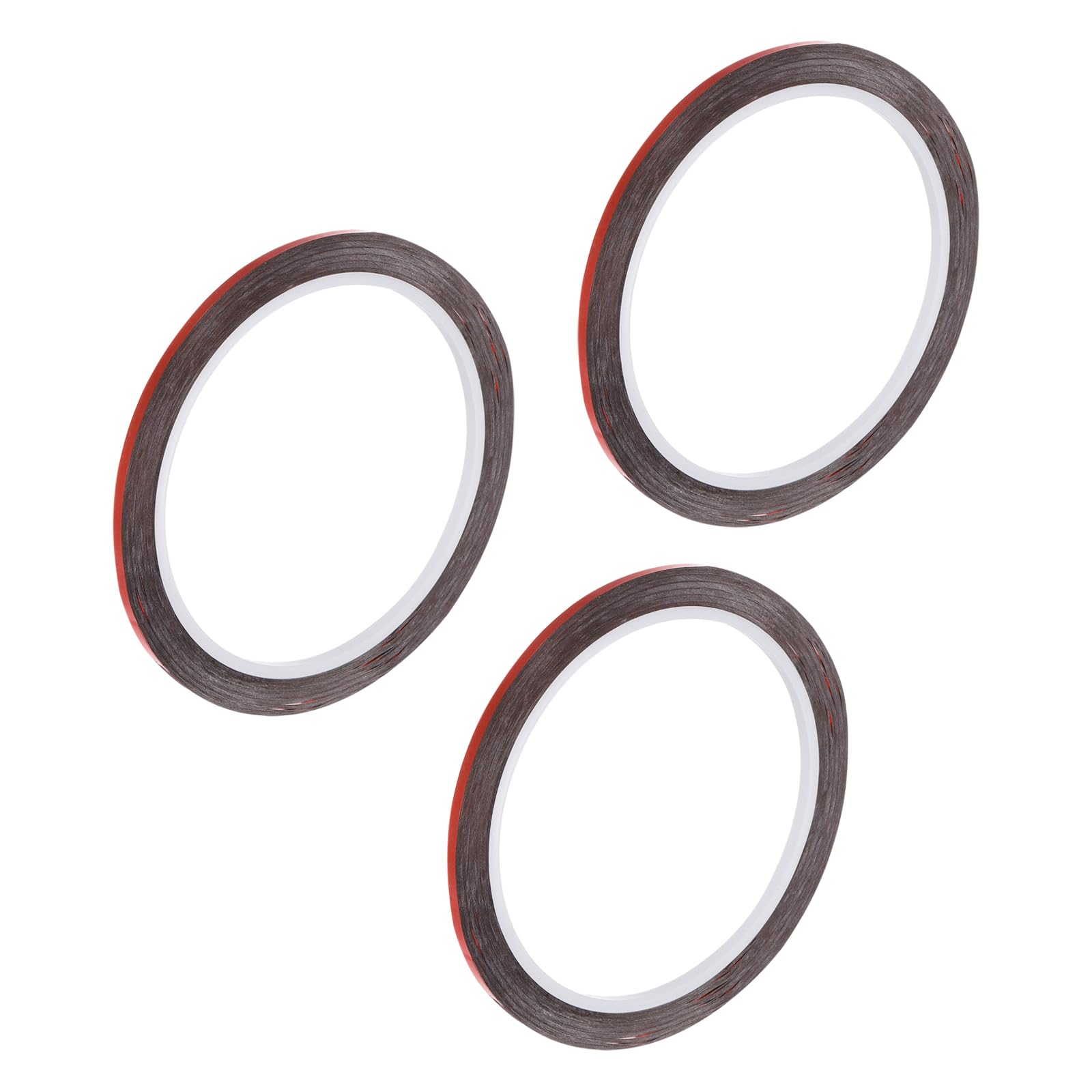 Premium MECCANIXITY Red Metalized Tape - 1/8 Inch x 55 Yards (3 Pack) - Decorative Adhesive Tape for Wall Detailing, Graphic Arts, DIY Crafts | Perfect for Home Decor, Scrapbooking & Automotive Accents