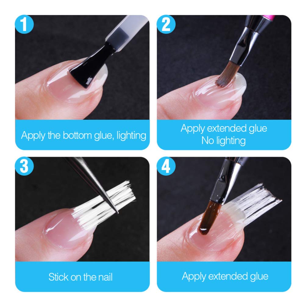 2 Pack Nail Art Fiber for Manicure & Nail Extension - DIY Fiberglass Nail Reinforcement Kit for Stronger, Longer Nails - Perfect for Salon, Home Use & Professional Nail Artists