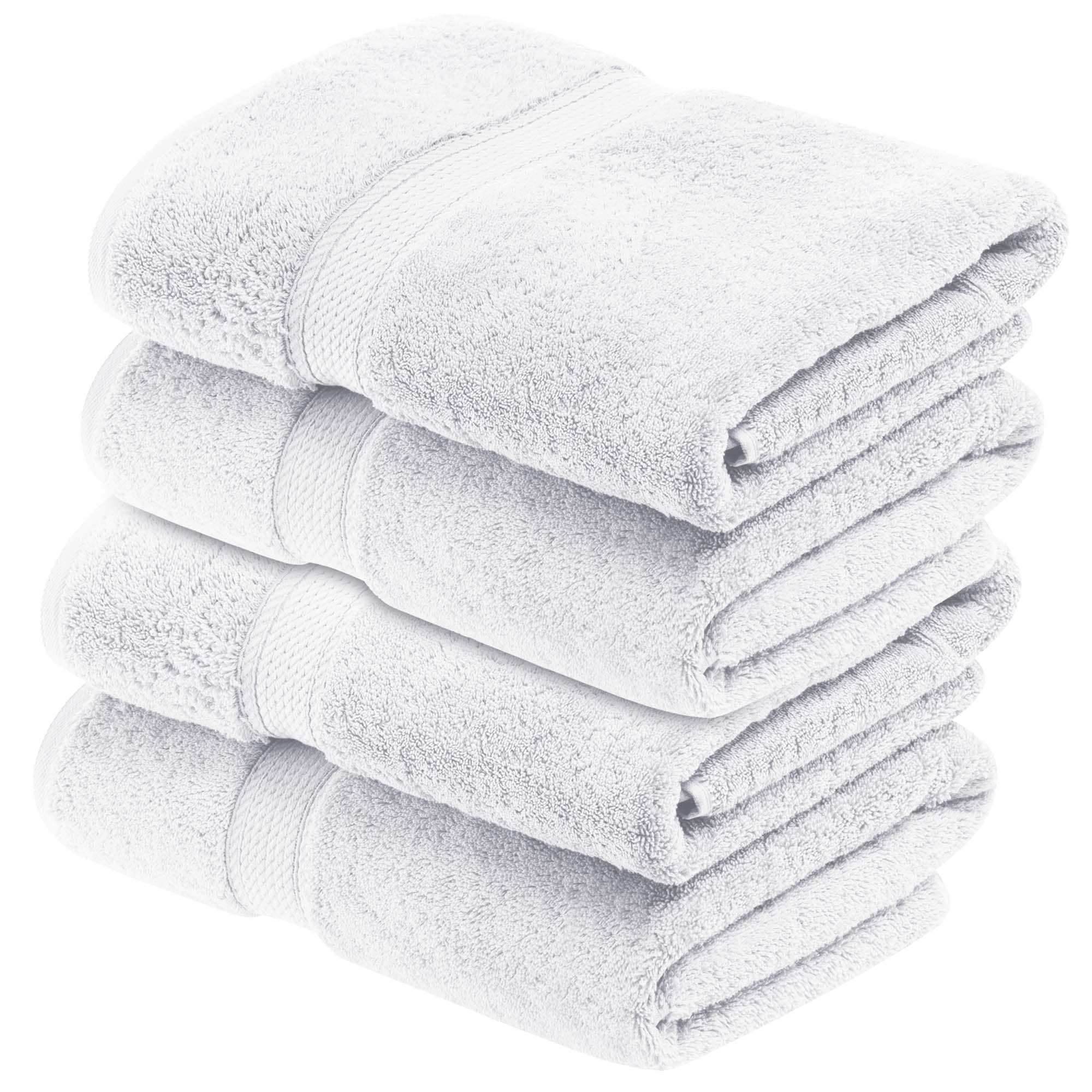 Premium 4-Piece Egyptian Cotton Bath Towel Set - Ultra Soft, Heavyweight & Plush Pile for Spa-Like Luxury at Home | Perfect for Bath, Beach & Guest Use