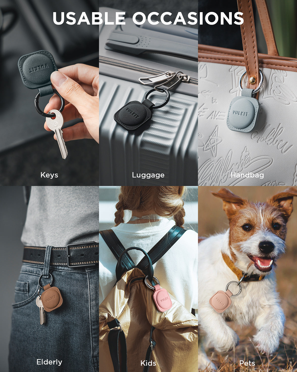 Durable Leather Keychain Case for Apple AirTag - Slim Protective Cover with Secure Hook for Keys, Luggage & Backpacks | Travel & Everyday Use