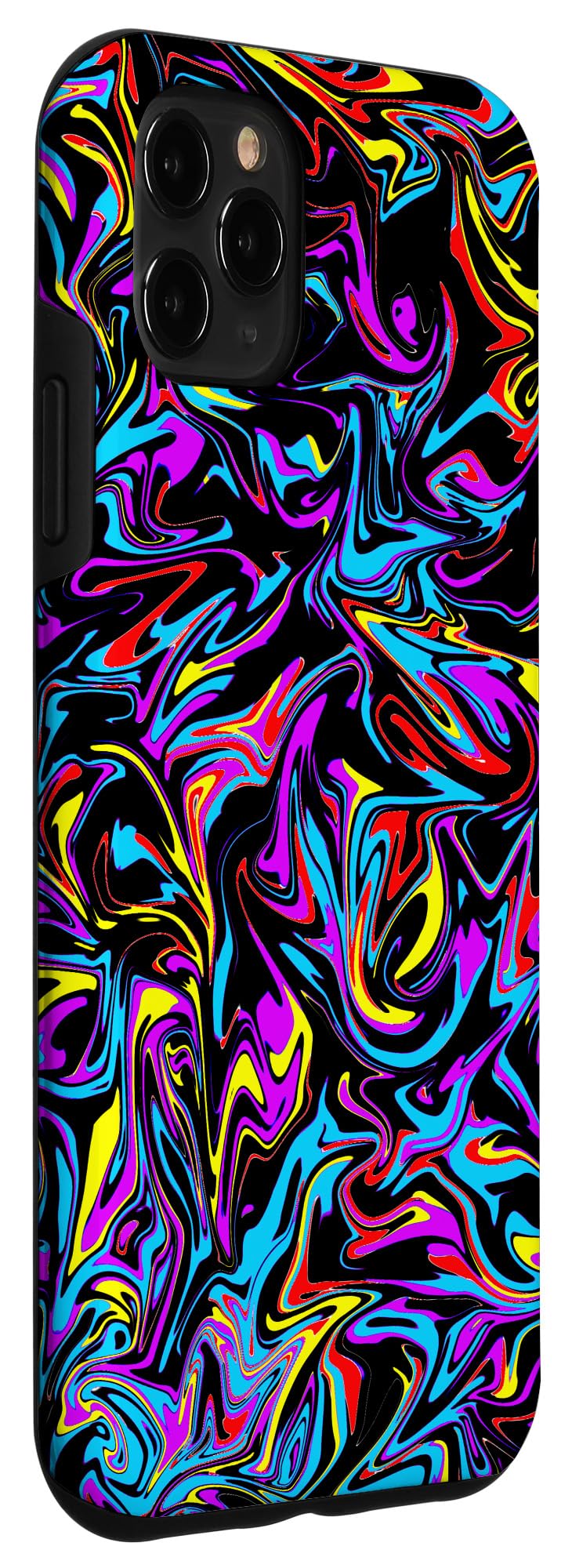 iPhone 11 Pro Max Case - Outer Space Colorful Rainbow Design with Purple & Blue Swirls | Durable Abstract Protective Cover for Everyday Use, Travel & Work