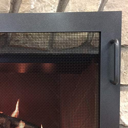 Black Small Fireplace Ivy Design Screen - Decorative Fireplace Cover for Indoor & Outdoor Use - Perfect for Home, Patio, and Garden Decor