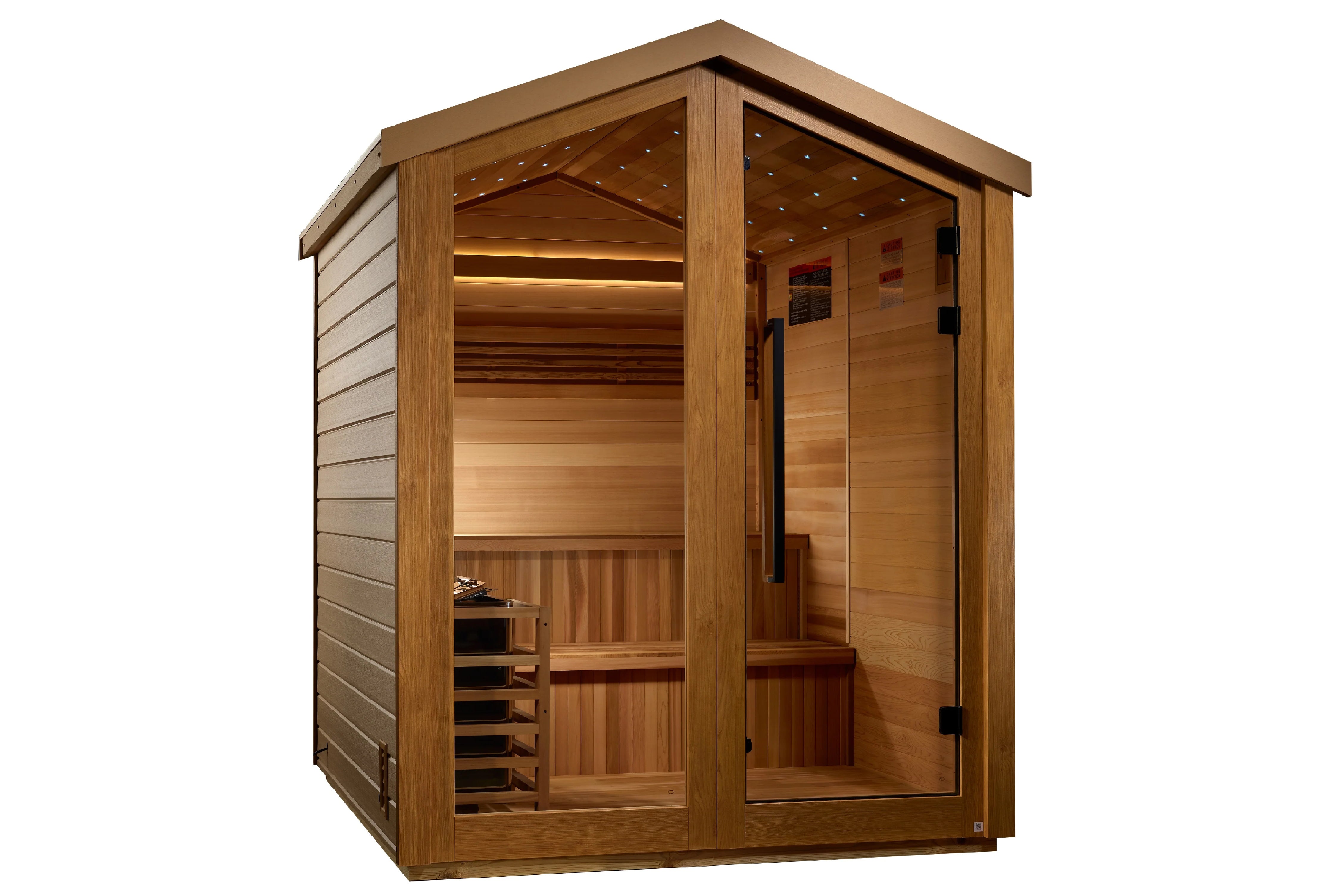 Golden Designs Kaarina 6-Person Outdoor Traditional Sauna - Premium Wooden Home Spa for Relaxation & Detox - Perfect for Backyards, Patios & Wellness Retreats