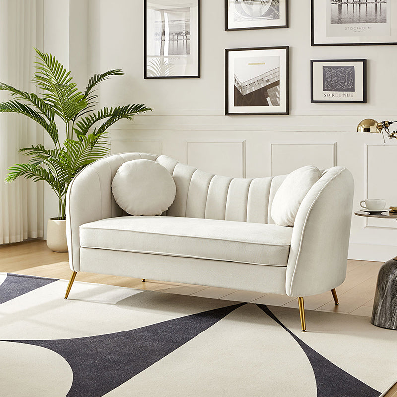 Emilio Contemporary Tufted Back Loveseat - Elegant & Comfortable Small Sofa for Living Room, Bedroom or Office - Perfect for Relaxing & Entertaining Guests