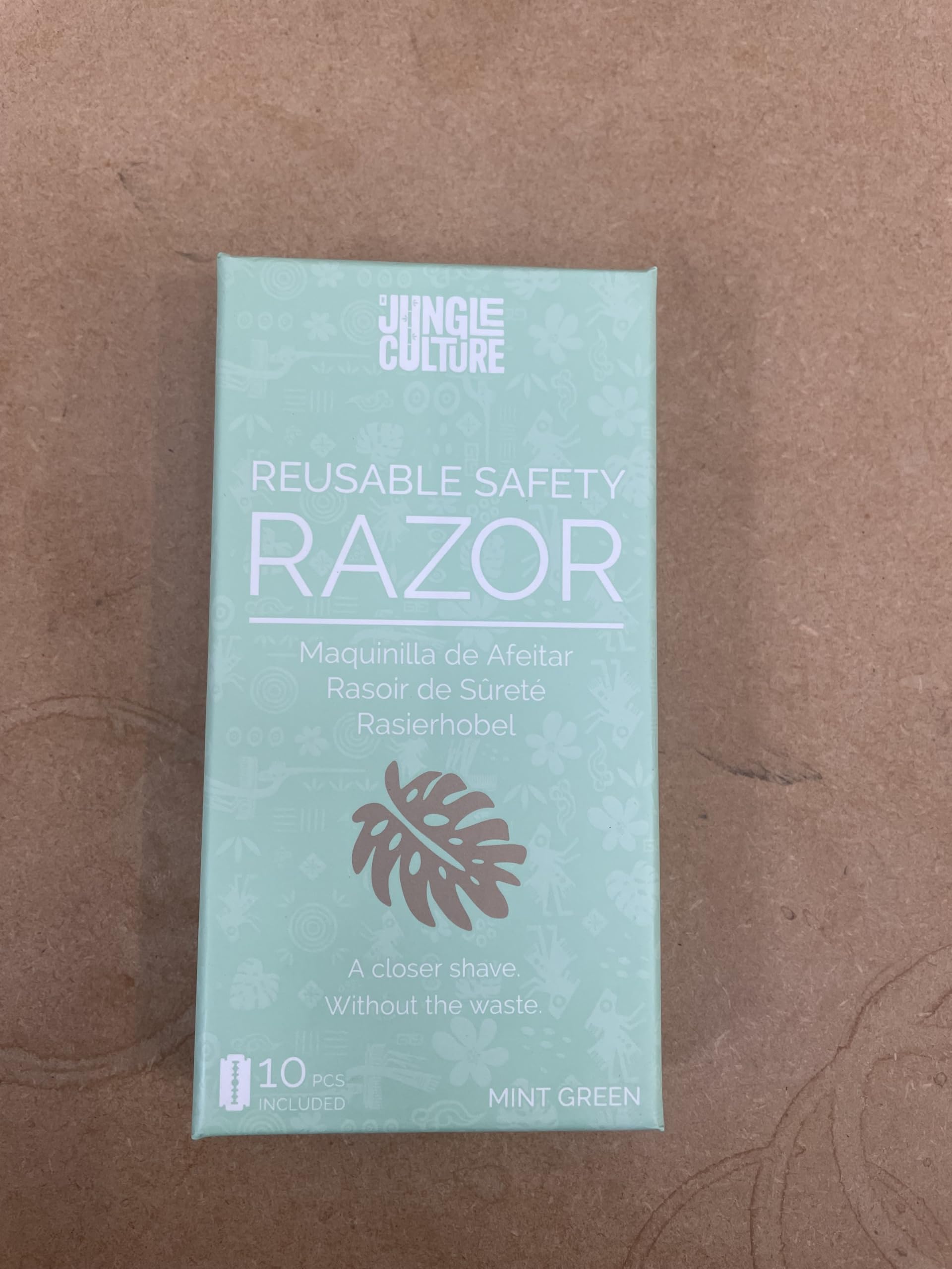 Jungle Culture Safety Razor for Women & Men - Premium Stainless Steel Eco-Friendly Reusable Shaver for Face & Body Shaving - Perfect for Travel, Home Use & Sustainable Grooming Routine