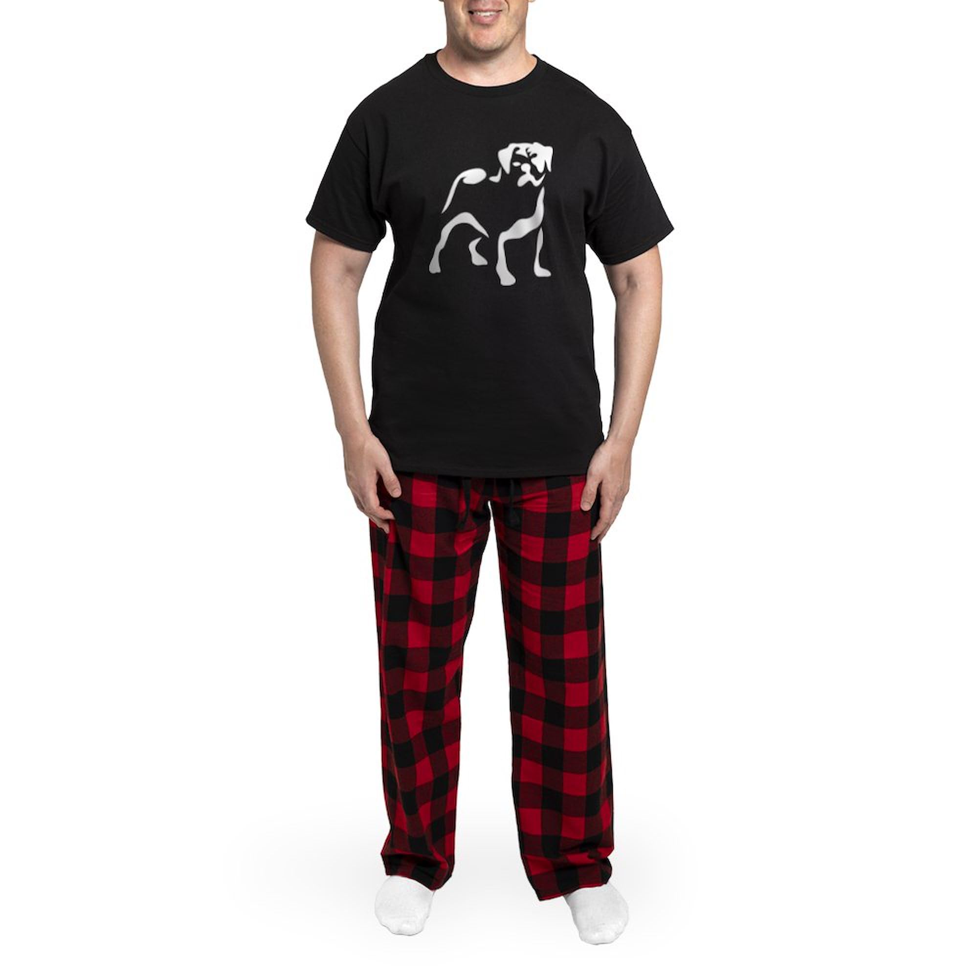 White Pug Pajama Set for Men - Soft & Comfortable Sleepwear with Fun Dog Design | Perfect for Lounging, Sleepovers & Cozy Nights at Home