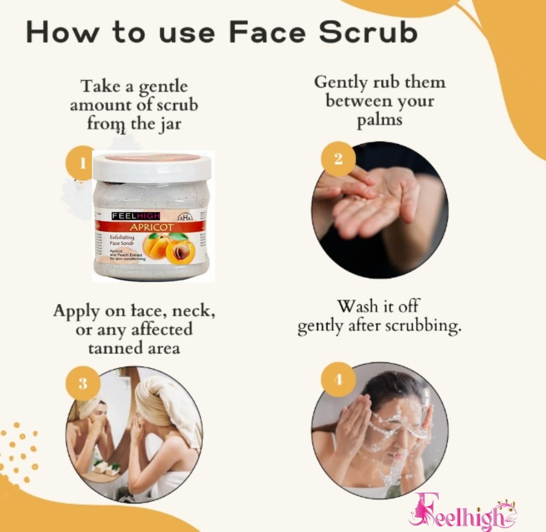 Feelhigh Aloe Vera & Apricoat Scrub Face & Body Mask Set - Hydrating & Exfoliating Skin Care for Dry & Sensitive Skin - Spa Day & At-Home Self Care Routine (2-Piece Kit)