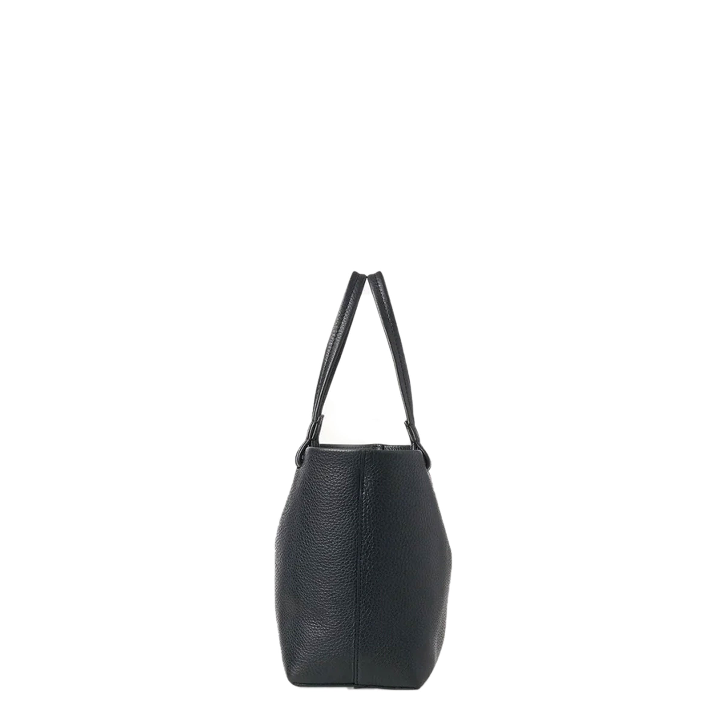 Park Small Tote Grained Leather Handbag in Black - Perfect for Work, Travel & Everyday Use