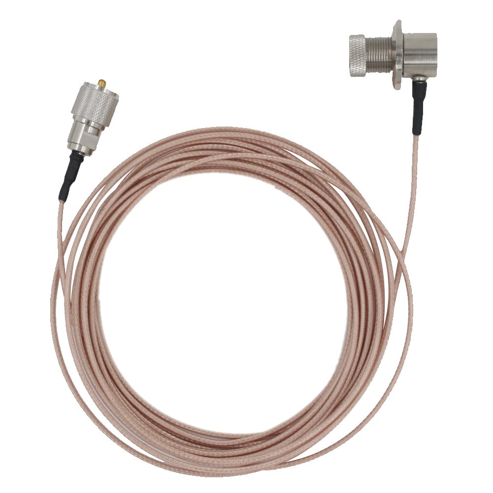 5M Handheld Radio Antenna Extension Cable with PL-259 & SO-239 Connectors - Compatible with Kenwood, ICOM & Car Radios - Perfect for Off-Roading, Emergency Communication & Ham Radio Enthusiasts