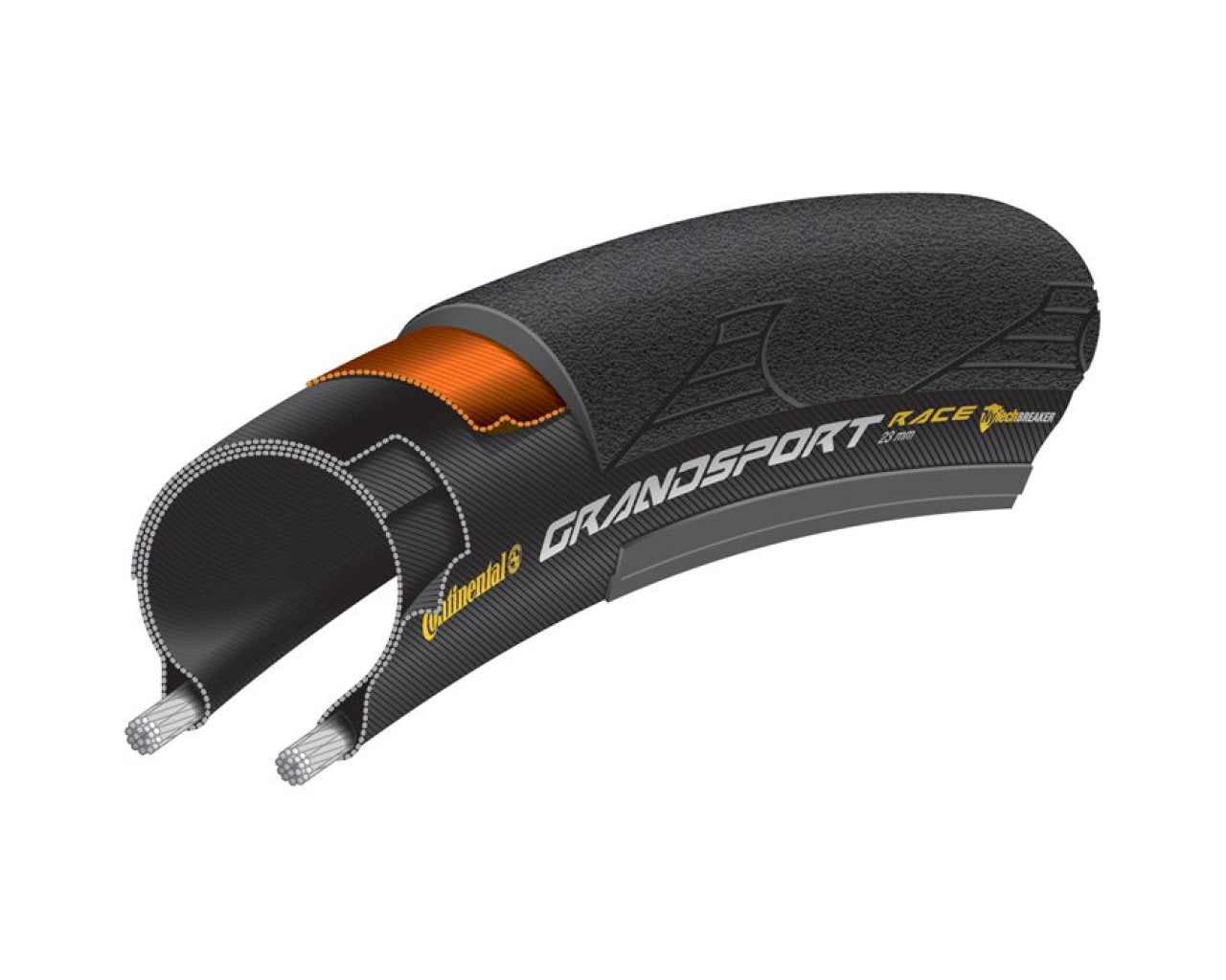 Continental Grand Sport Race Folding Bike Tires - High Performance Road Cycling Tires for Racing & Training (Pair) - Perfect for Competitive Cyclists & Endurance Riders