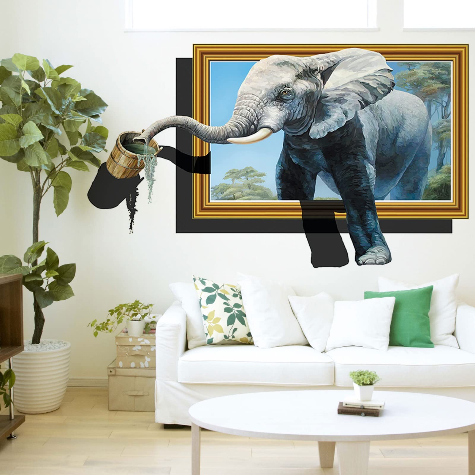 3D Animal Wall Stickers for Kids Room Decor - Modern Grey Waterproof Stereo Decals for Boys, Girls, Adults - Perfect for Bedroom, Nursery, Kindergarten & Dance Studio Ceiling & Door Decorations