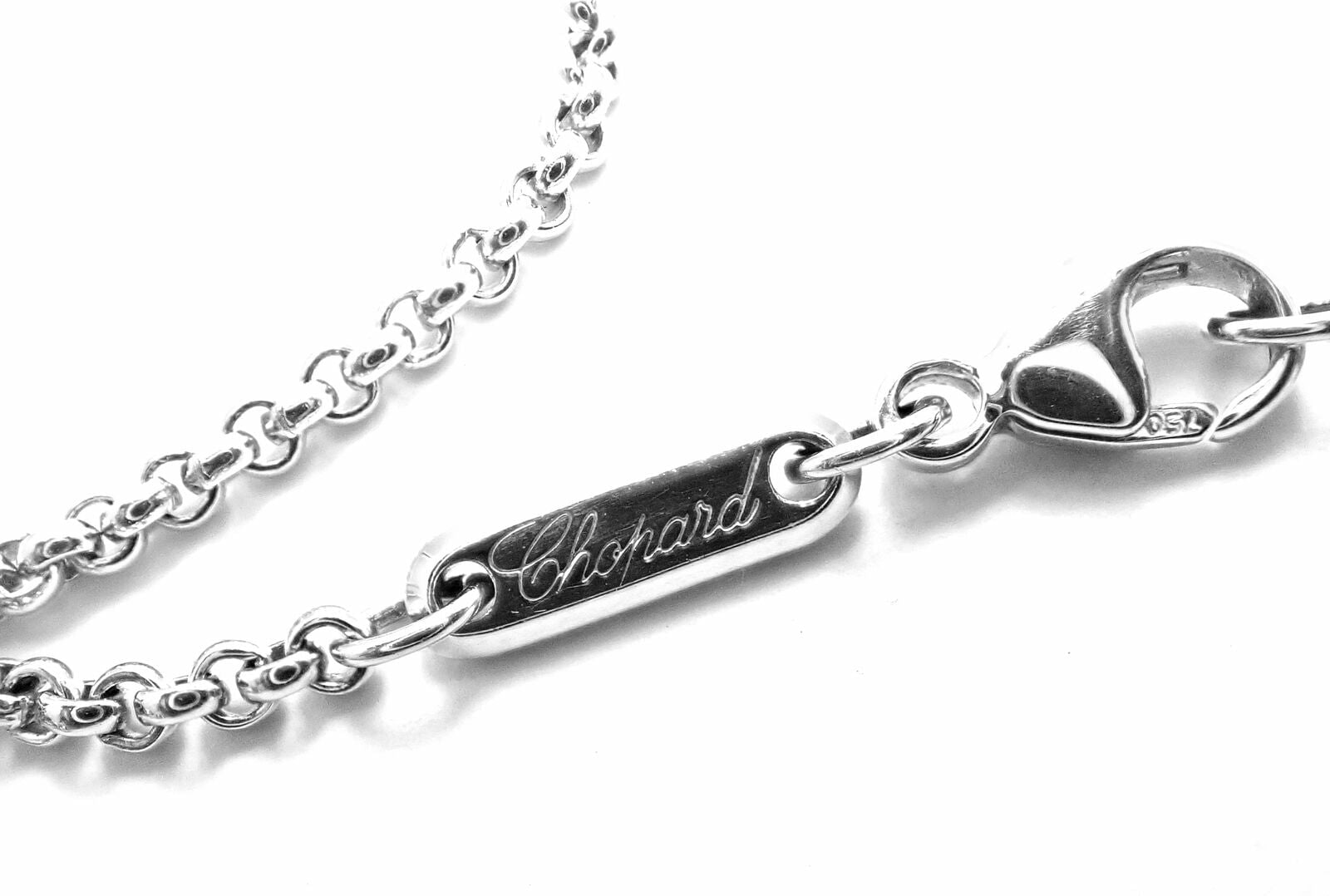 Authentic Chopard Happy Diamond Sun 18K White Gold Pendant Necklace for Women - Luxury Diamond Jewelry Gift for Anniversary, Birthday & Special Occasions