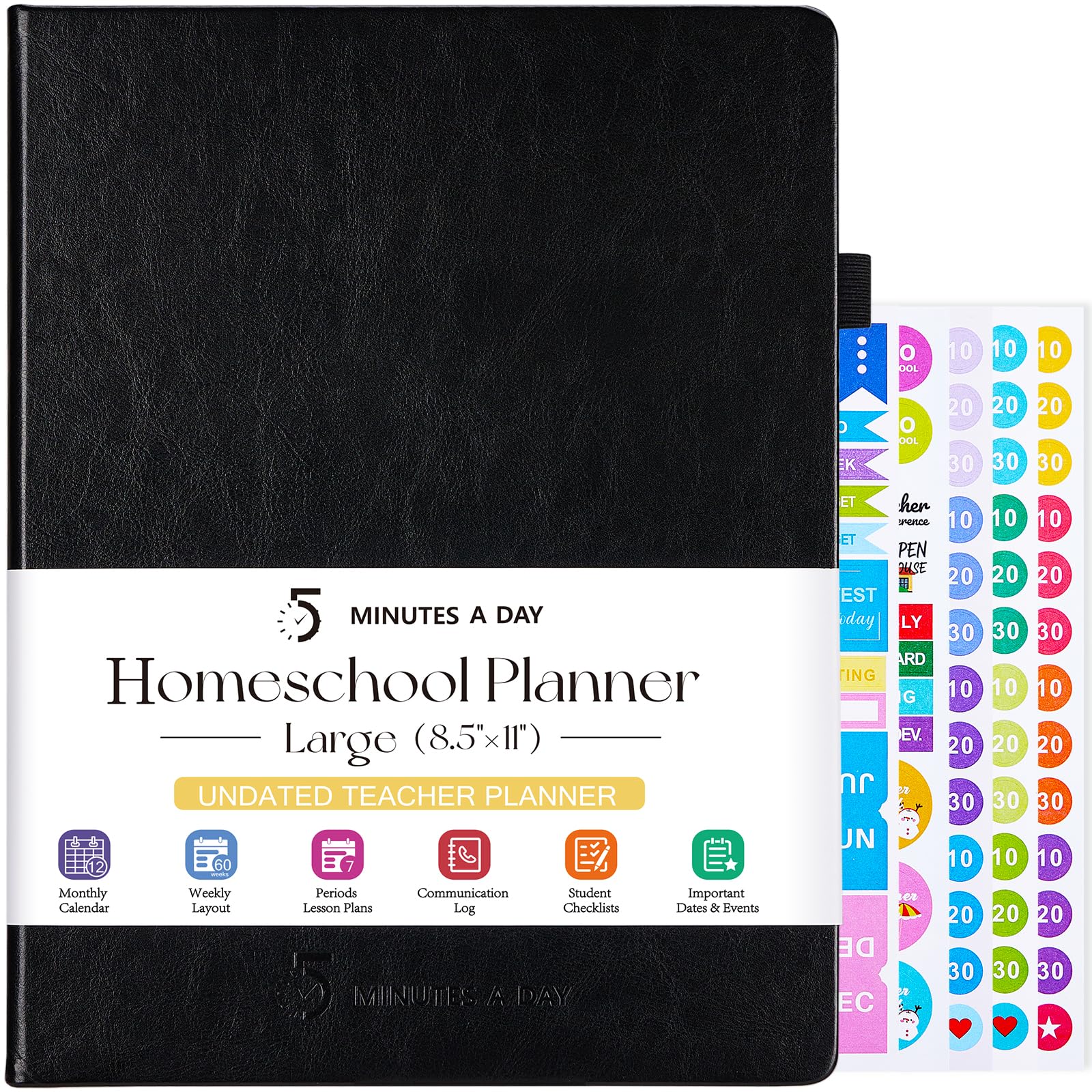 2025 Homeschool Planner - Undated Teacher & Student Lesson Plan Book | 8.5
