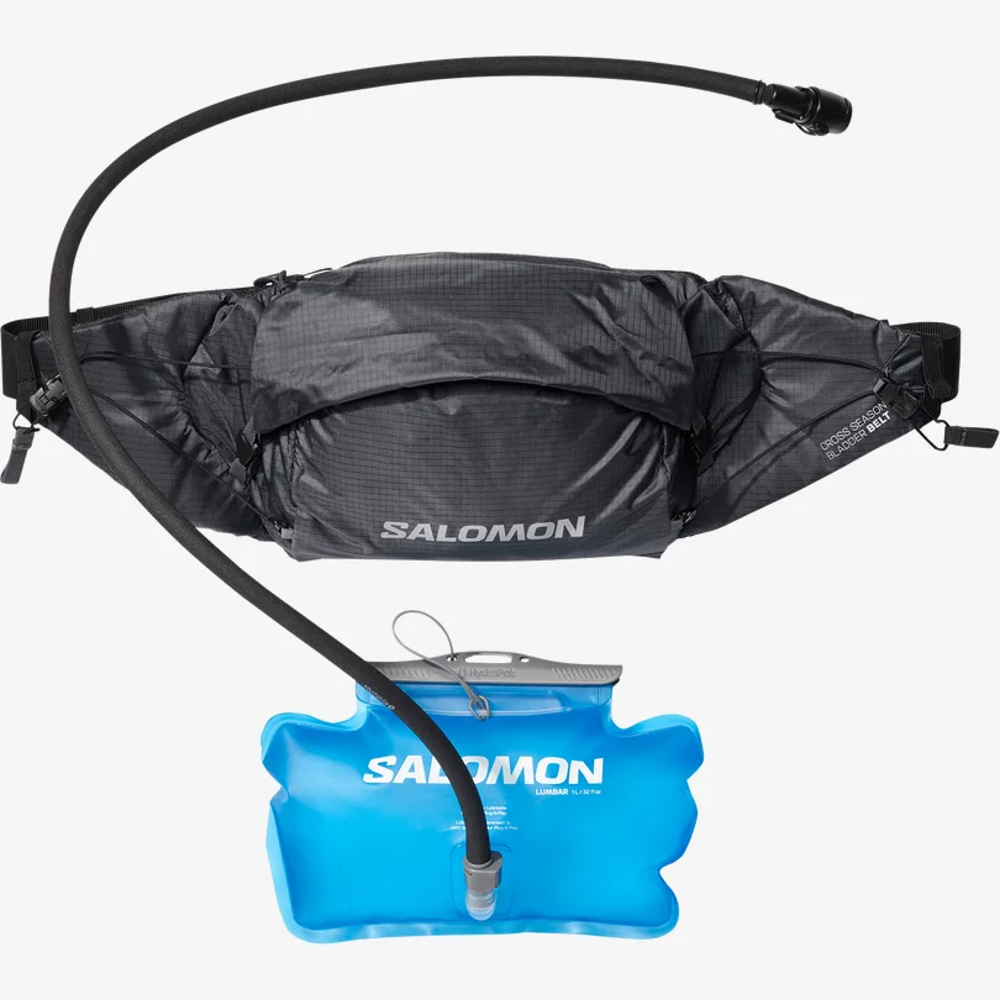 Salomon Cross Season Waist Pack - Ebony/Black - Lightweight Hiking Fanny Pack for Outdoor Adventures, Travel & Everyday Use