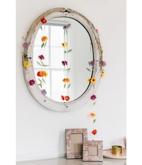 Silk Paper Flower Valance - Elegant Window Treatment for Home Decor, Wedding & Party Backdrop - Perfect for Bedroom, Living Room, and Event Styling