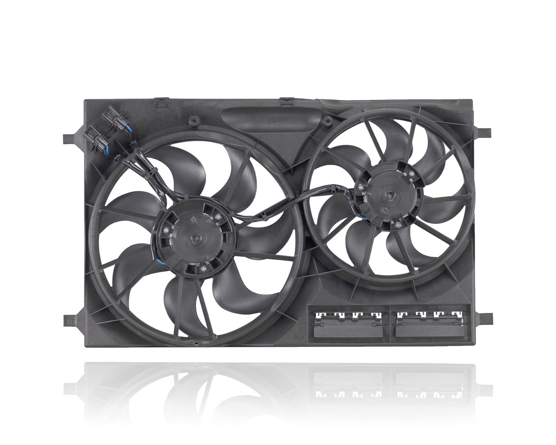 Dual Radiator and Condenser Fan Assembly Compatible with 2015-2019 Ford Transit Van 3.5L Turbo/3.7L - Replacement for FO3115211 | Direct Cooling System Upgrade for Passenger & Cargo Vans | Perfect for Hot Weather & Heavy Load Conditions