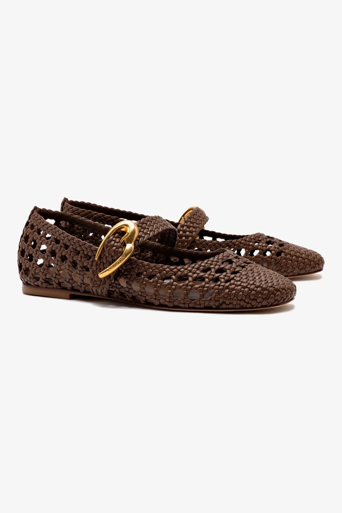 Verona Macrame Ballet Flat Shoes for Women - Soft Burnt Umber Leather Slip-Ons | Comfortable & Stylish for Work, Travel & Casual Outings
