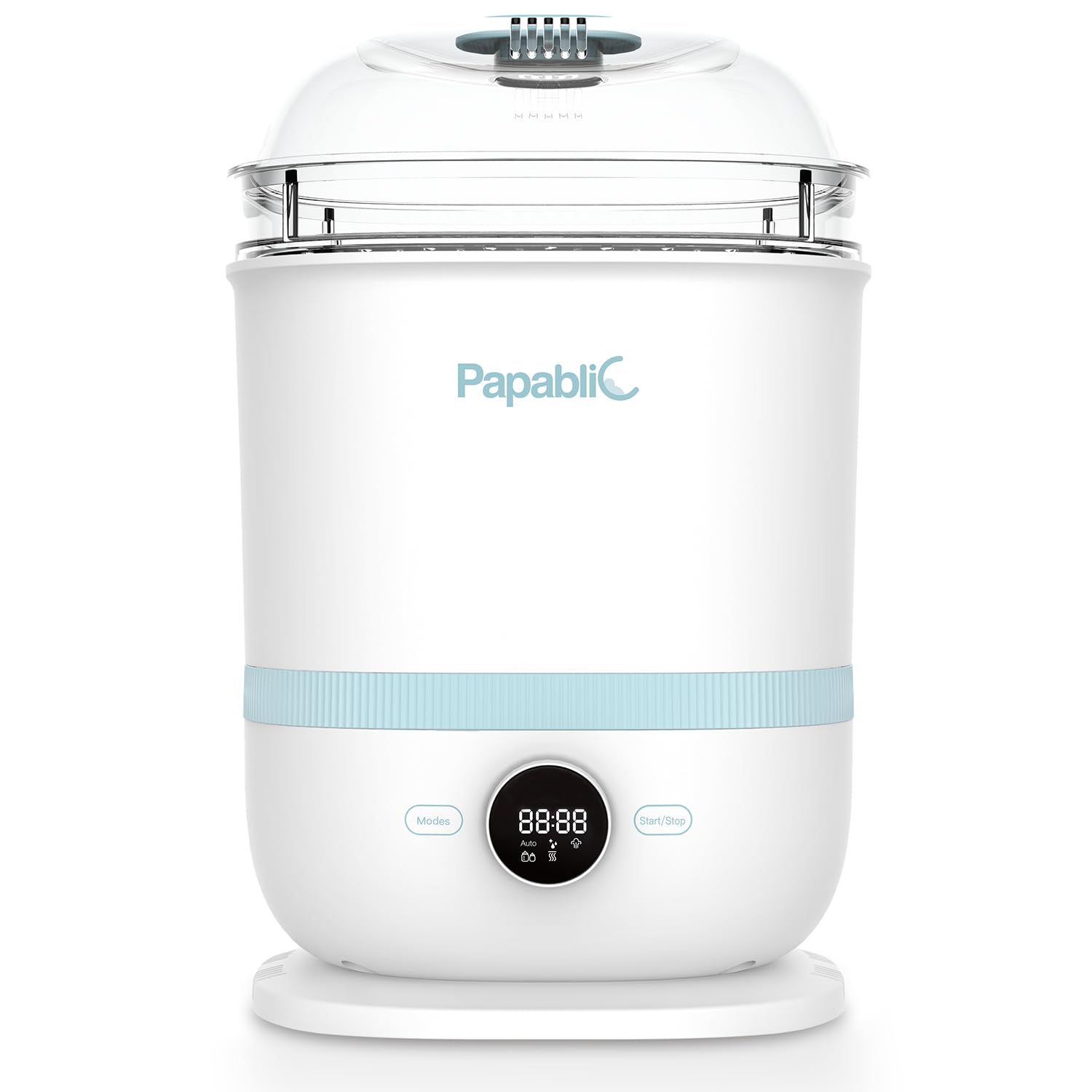 Papablic Electric Baby Bottle Sterilizer and Dryer - 13 Bottle Capacity, Large Steam Sanitizer for Baby Bottles, Pacifiers & Newborn Essentials - Perfect for Busy Parents & Large Families
