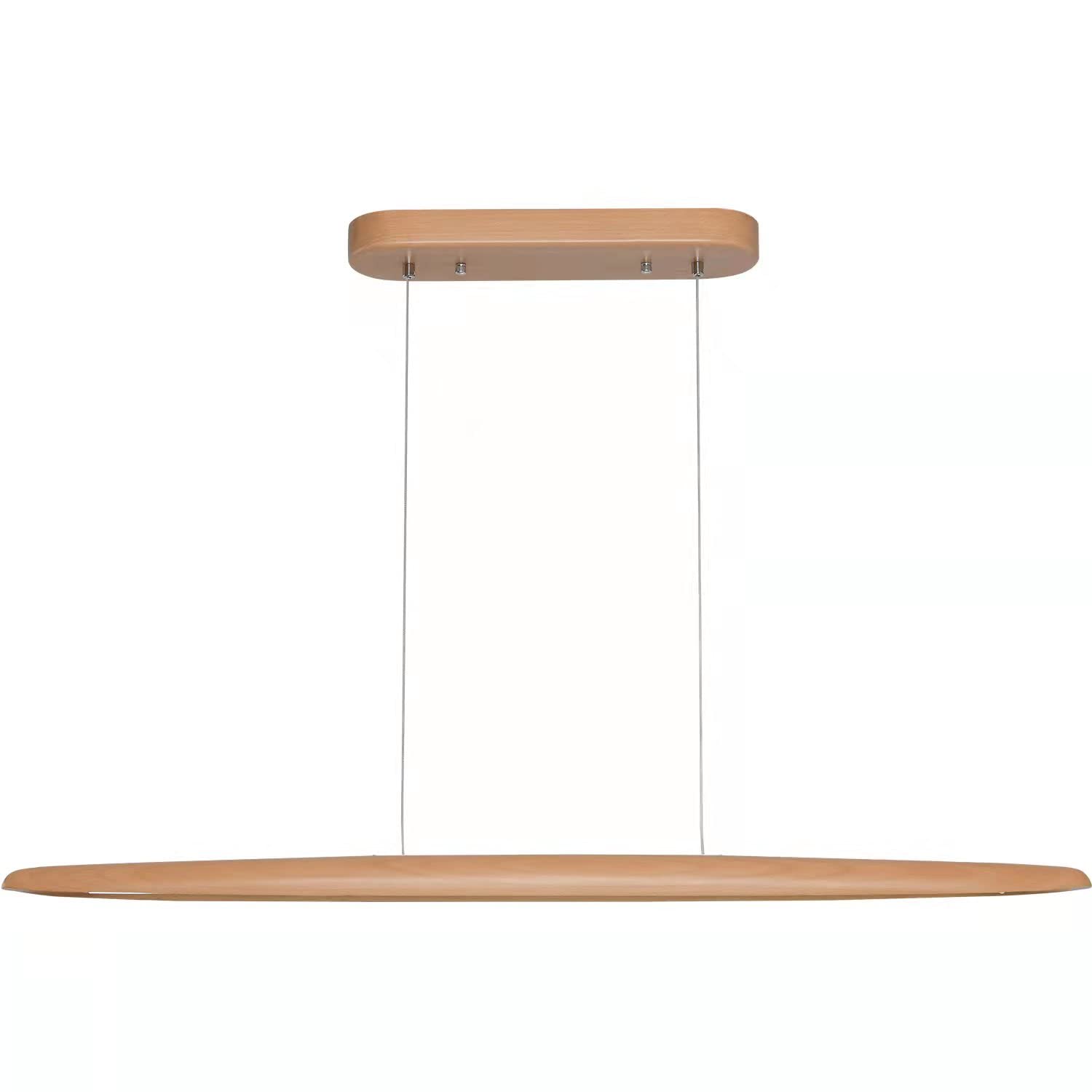 YISDESIGN 39 Inch LED Linear Pendant Light - Dimmable Hanging Light Fixture with Natural European Beech Wood - 24W Kitchen Island Lighting for Dining Room, Study, Office & Living Room - Perfect for Modern Home and Commercial Spaces