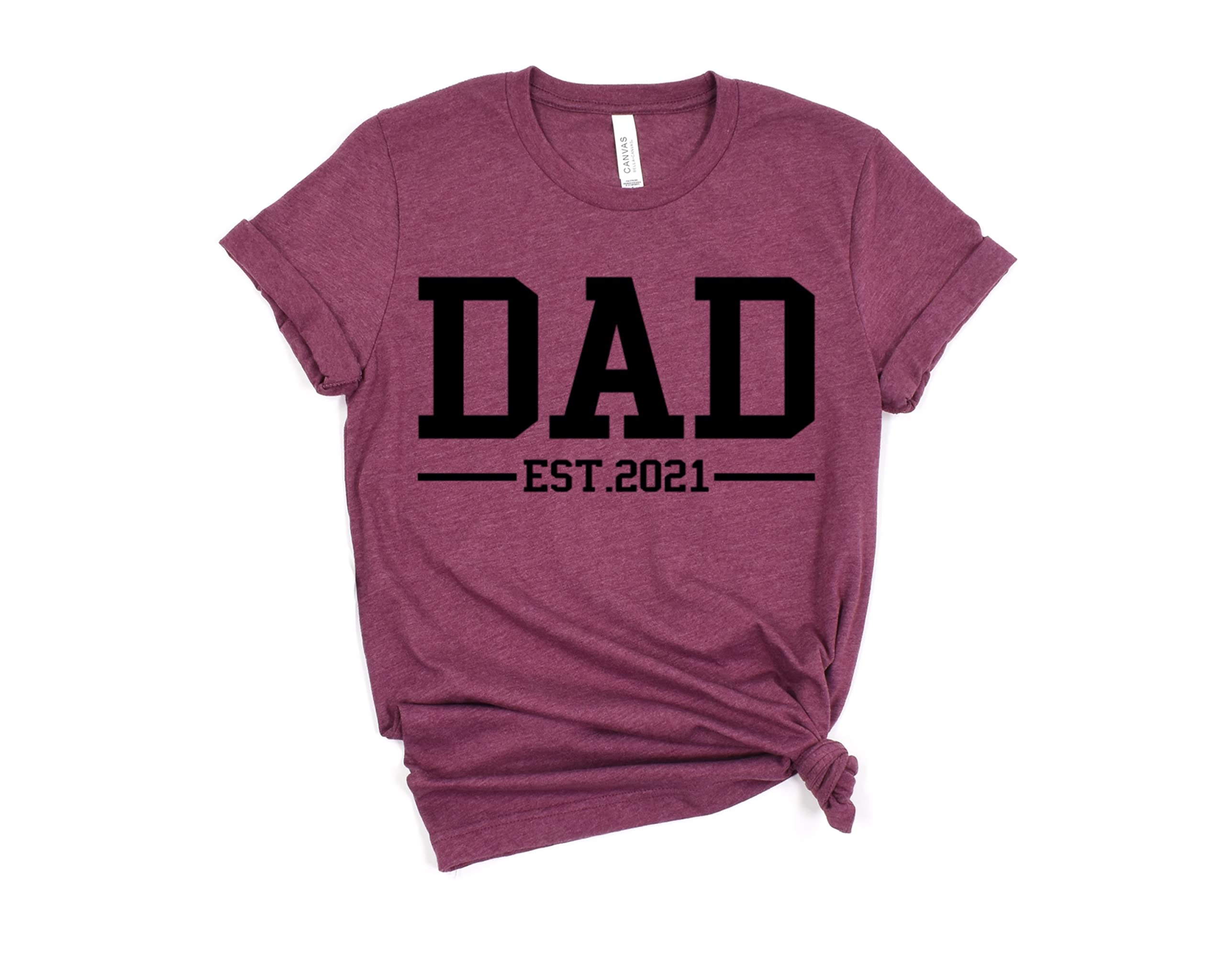 Funny Dad T-Shirt - Est. 2021 Graphic Tee for Fathers Day Gift | Cool Daddy Shirt for Casual Wear, Family Outings & Dad Life Celebration