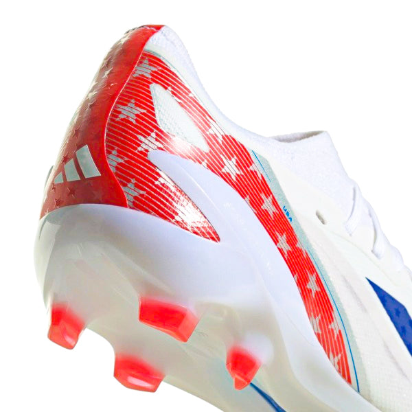 adidas Crazyfast USA.1 FG Soccer Cleats for Men - White/Power Blue Football Boots with Lightweight Design & Enhanced Traction - Perfect for Firm Ground Soccer Matches & Training Sessions