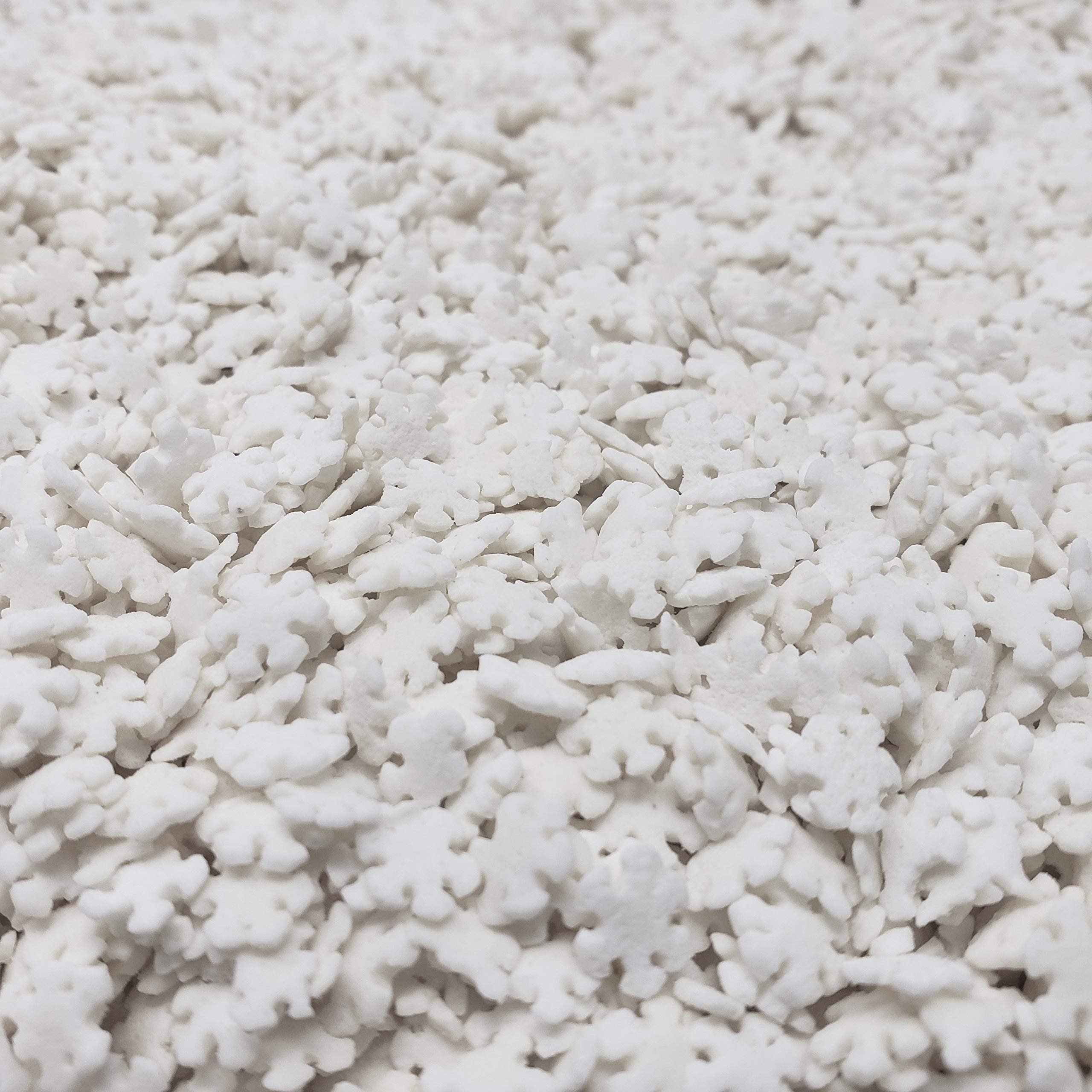 Premium White Snowflake Cupcake Sprinkles - 4oz Bulk Candy Decorations for Baking, Desserts & Holiday Treats - Perfect for Christmas Cookies, Cakes and DIY Sweet Creations