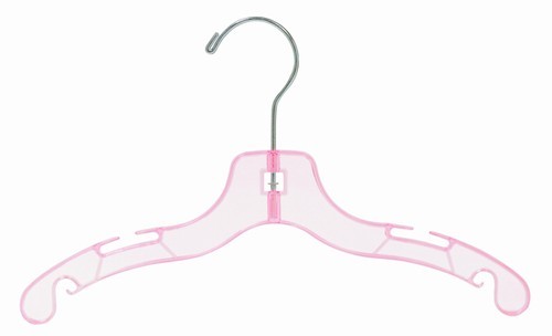 12 Pack Pink Plastic Kids Clothes Hangers for Girls - Durable Child-Sized Hangers for Dresses, Skirts, and Shirts - Perfect for Nursery, Closet Organization, and Travel