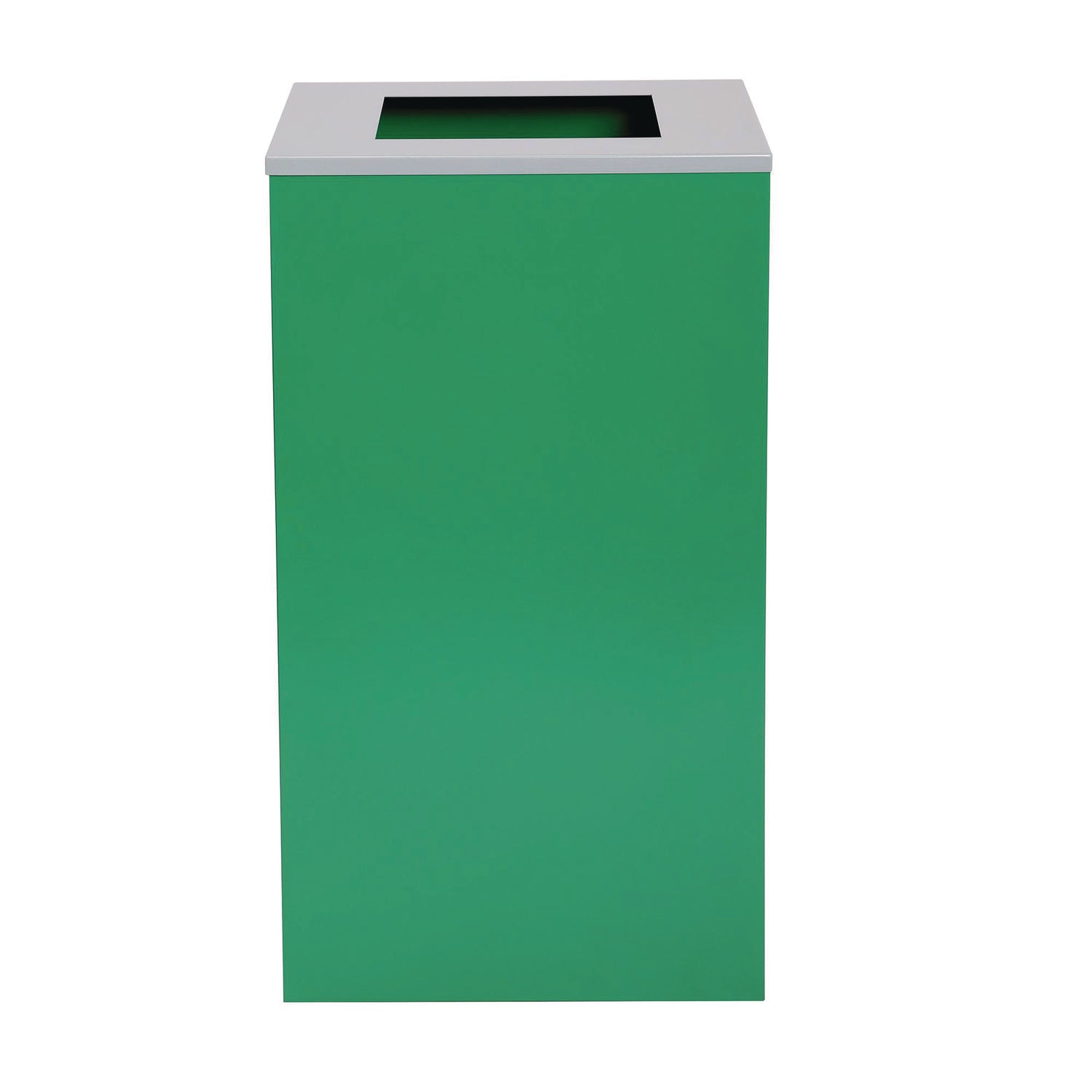 Alpine Industries 29 Gallon Steel Trash Can & Recycling Bin with Square Lid - Green Heavy Duty Waste Container for Kitchen, Office & Outdoor Use