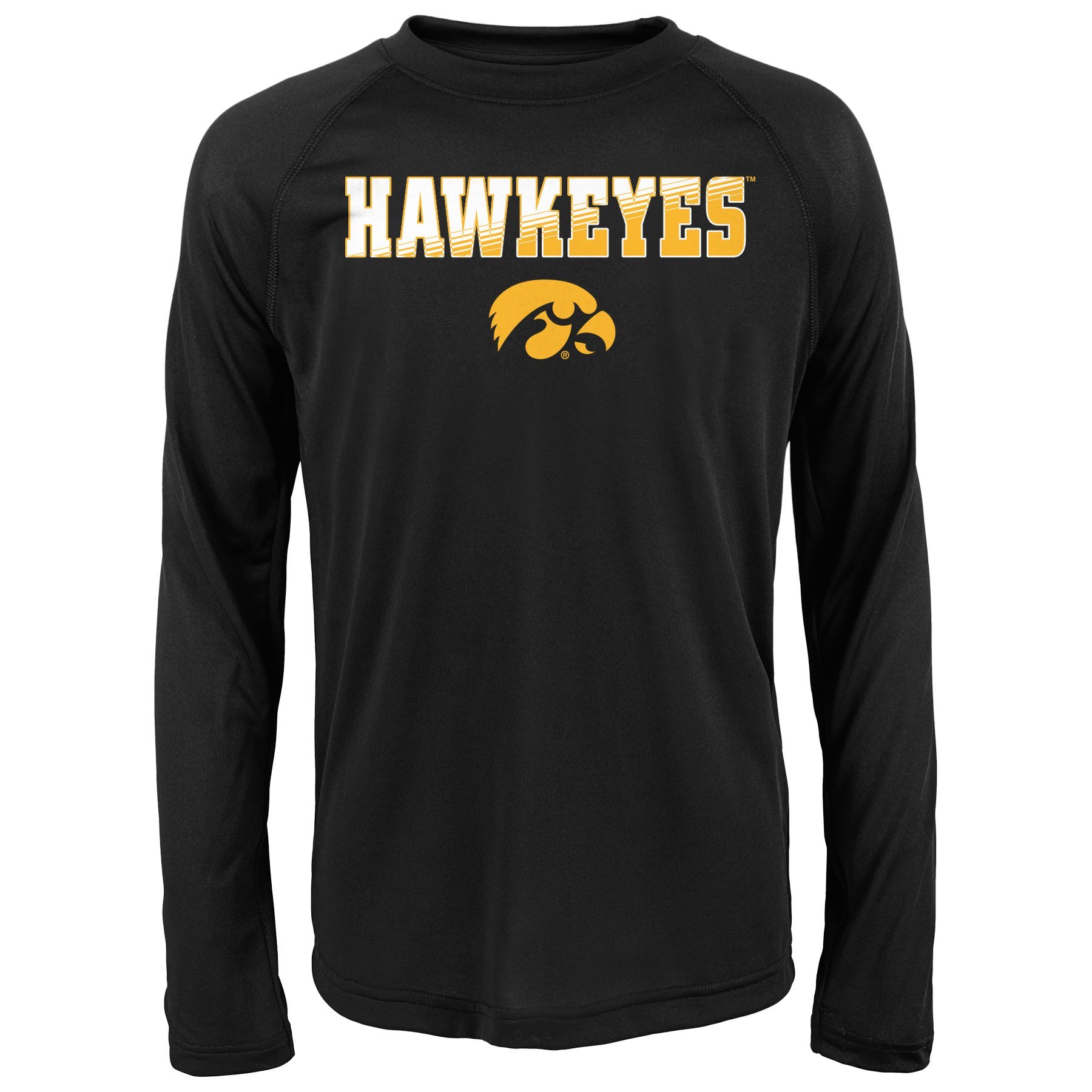 Authentic NCAA Iowa Hawkeyes Performance Long Sleeve T-Shirt - Black, Size S (8) - Perfect for Game Day, Tailgating & College Sports Fan Apparel
