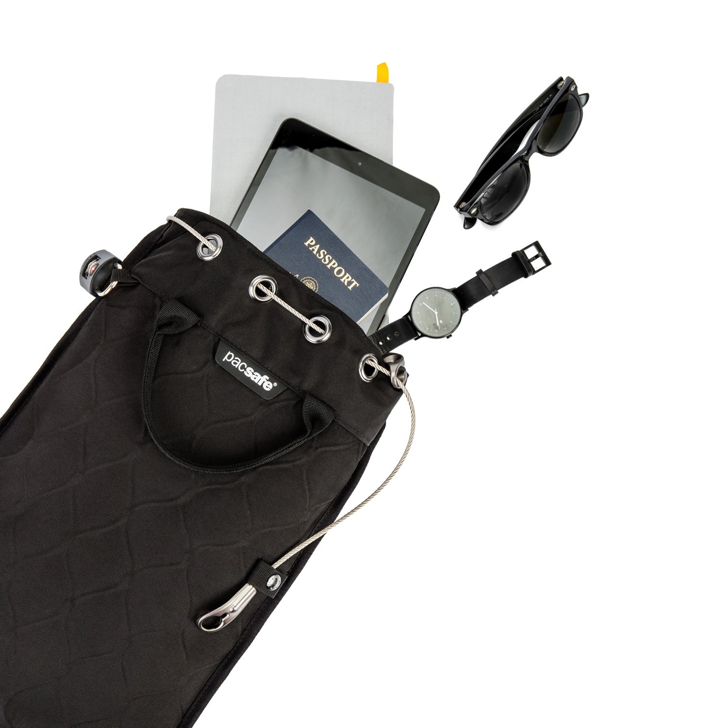 Pacsafe Travelsafe 5L GII Anti-Theft Portable Travel Safe Bag - Secure Money, Passport & Valuables for Hotels, Beaches & Camping Trips