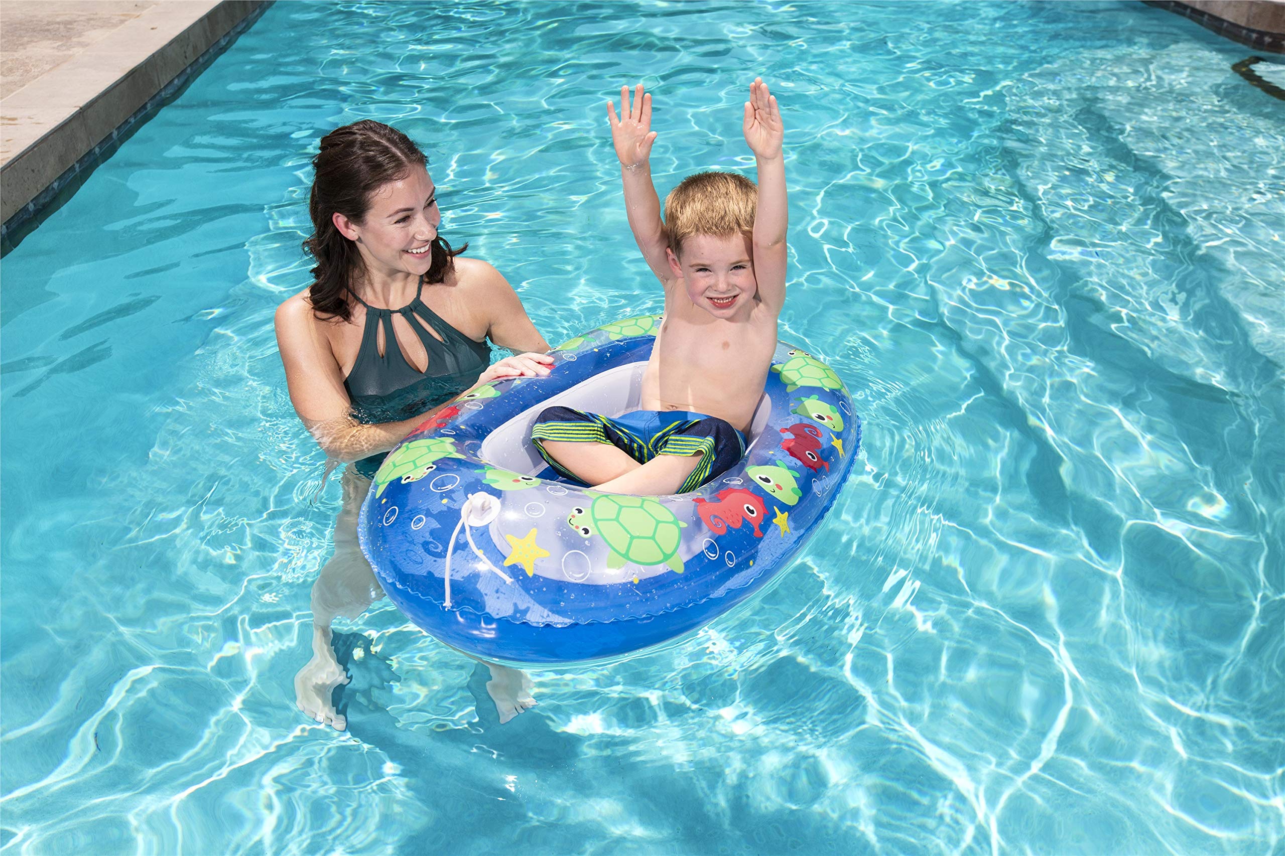 Bestway 1034037DEX21 Inflatable Pool Boat & Surfer for Kids - Fun Floating Water Toy for Lakes, Pools & Beach Adventures