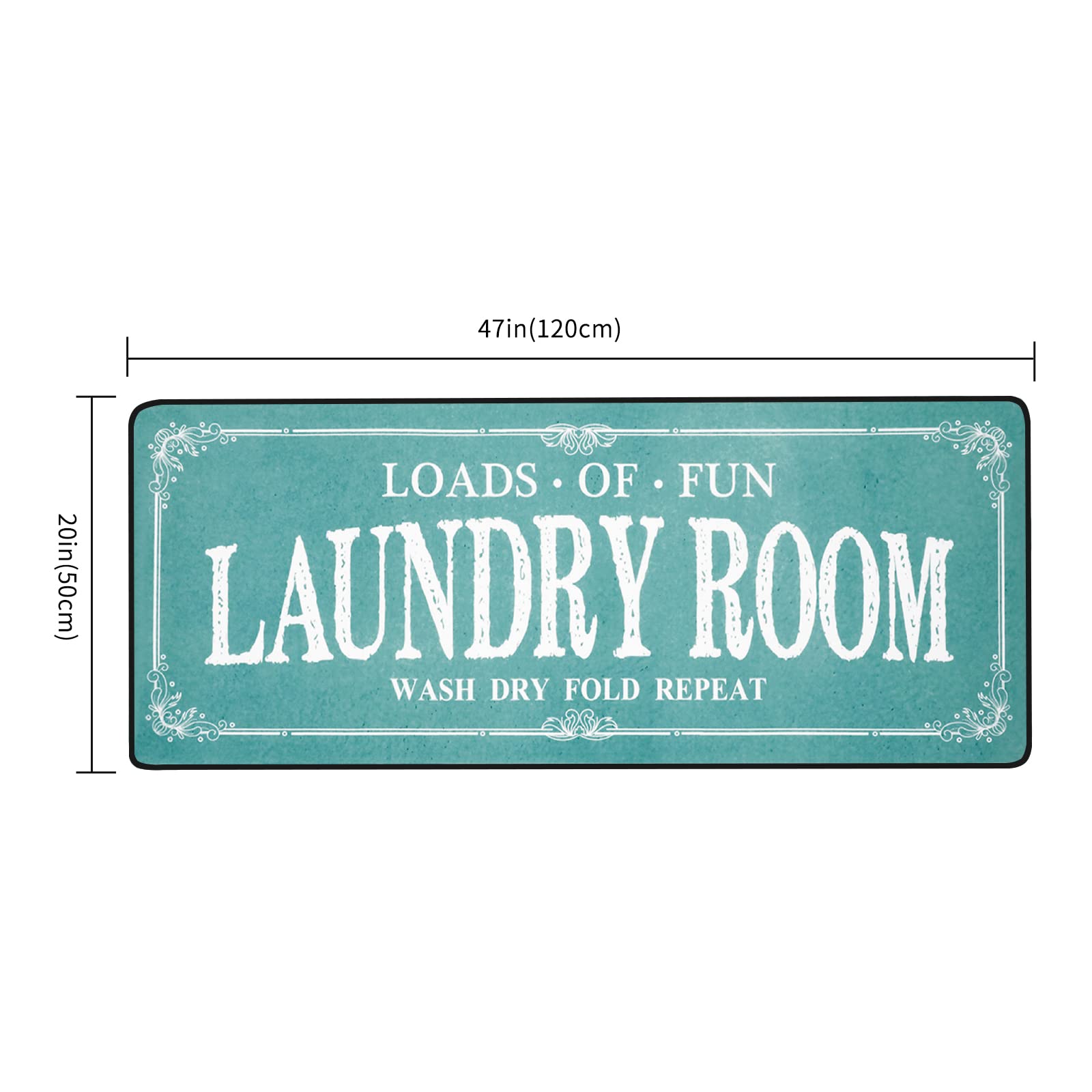 Non-Slip Laundry Room Rug Runner - 20