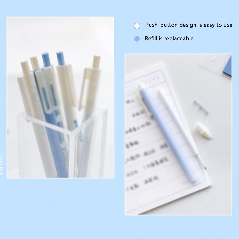 Premium 0.5mm Gel Pens Set of 5 - Quick-Drying Ink for Smooth Writing, Journaling, Sketching & Note Taking - Ideal for Students, Office Work & Creative Projects