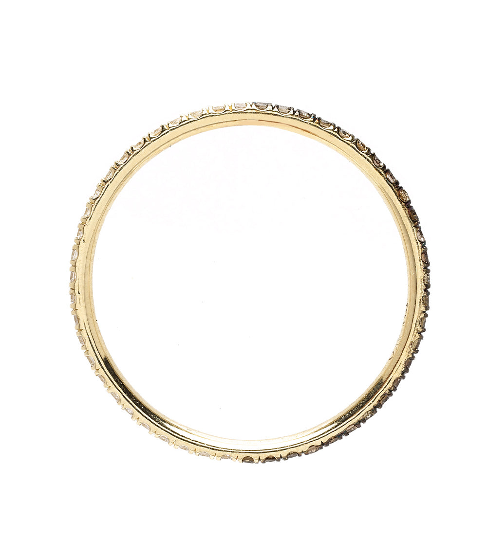 Elegant Light & Dark Diamond Eternity Band Ring for Women - Perfect for Weddings, Anniversaries & Special Occasions
