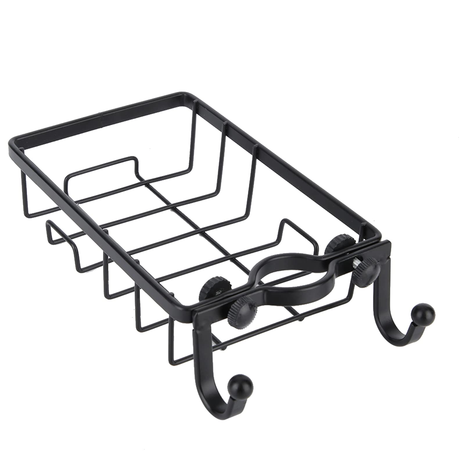 Sturdy Black Wrought Iron Kitchen Dish Rack - No Punching Required, Easy Install Sink Storage & Drying Rack for Faucet | Perfect for Small Kitchens, Apartments & Countertop Organization