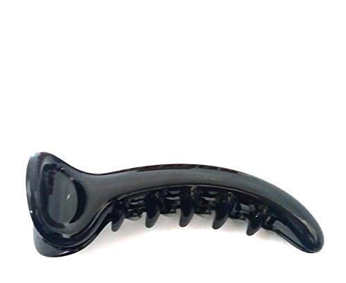 KGR SPLASH Black Large Glossy Banana Hair Clips for Women & Girls - Pack of 3 | Perfect for Ponytails, Braids & Updos