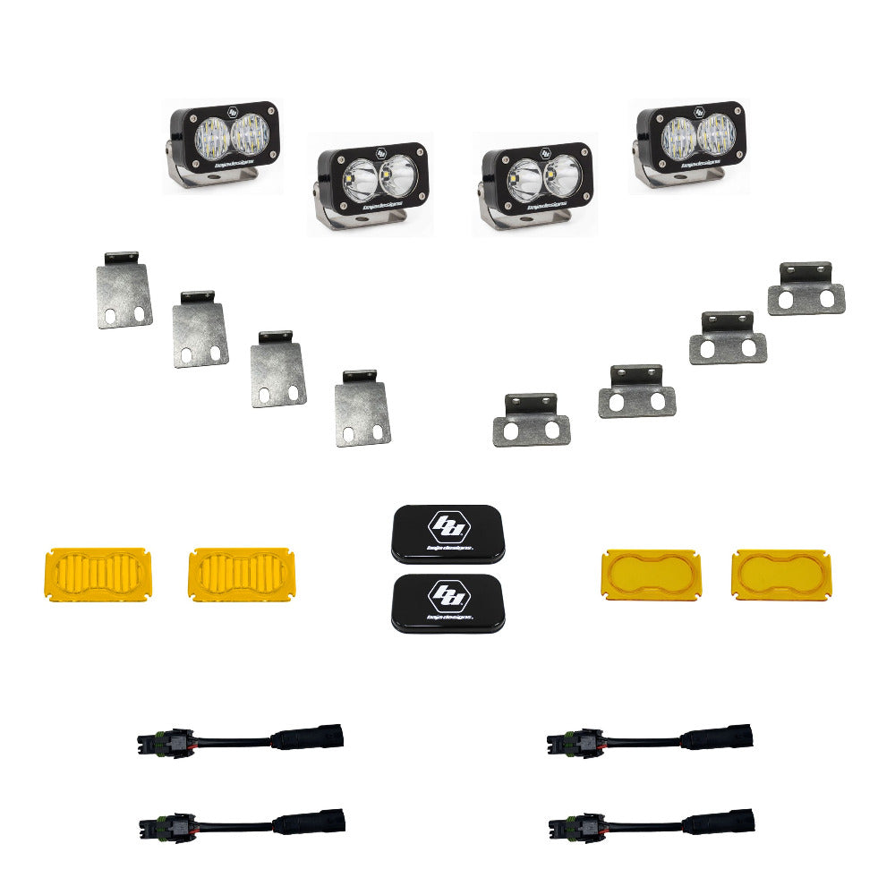 2021-2024 Ford Raptor Baja Designs S2 Pro LED Fog Light Pocket Kit - Off-Road Lighting Upgrade for Enhanced Visibility in Fog & Night Driving