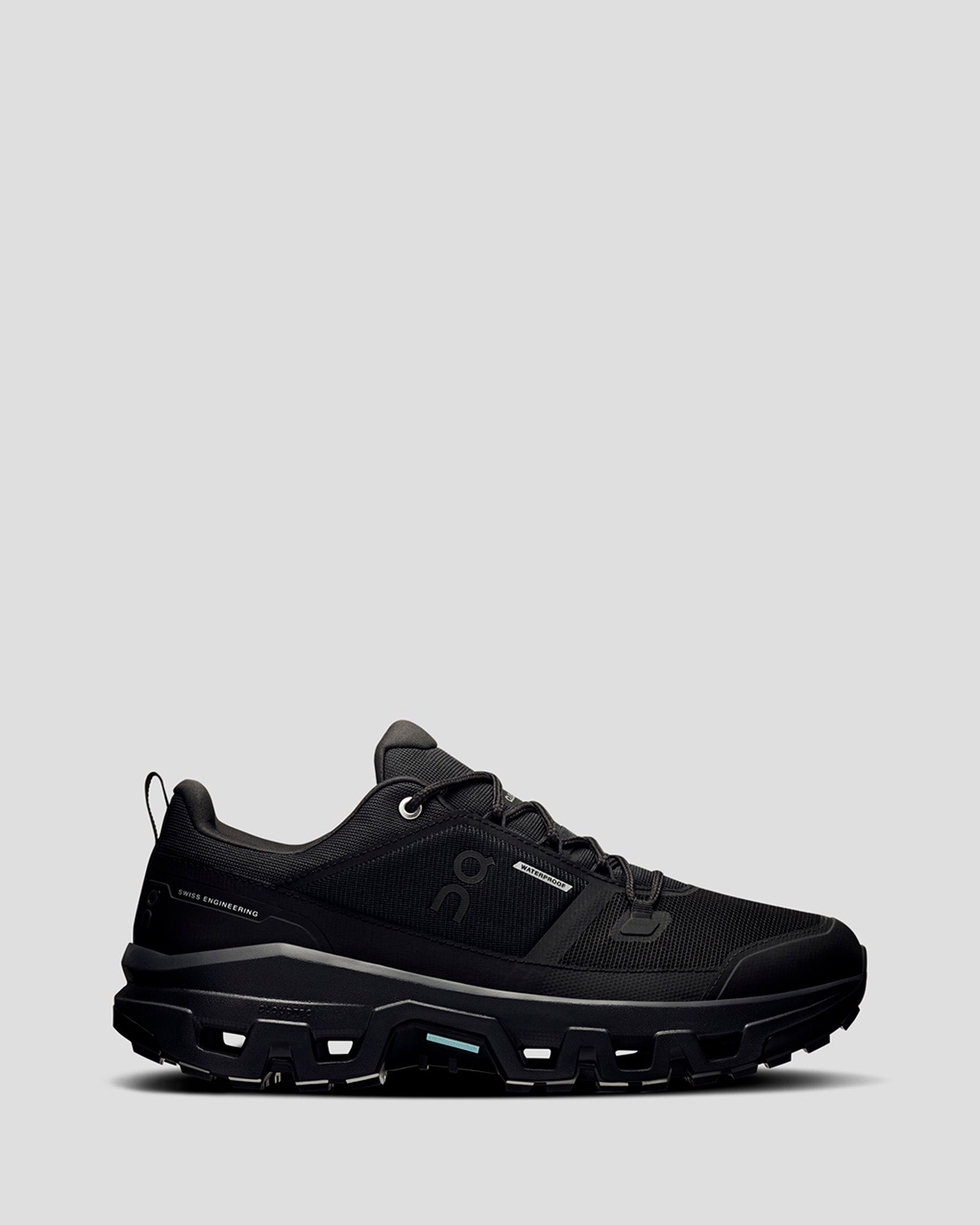 Men's On Cloudrock Low Hiking Shoes - Lightweight Waterproof Trail Running Shoes for Men, Black/Black - Perfect for Outdoor Adventures & Daily Wear