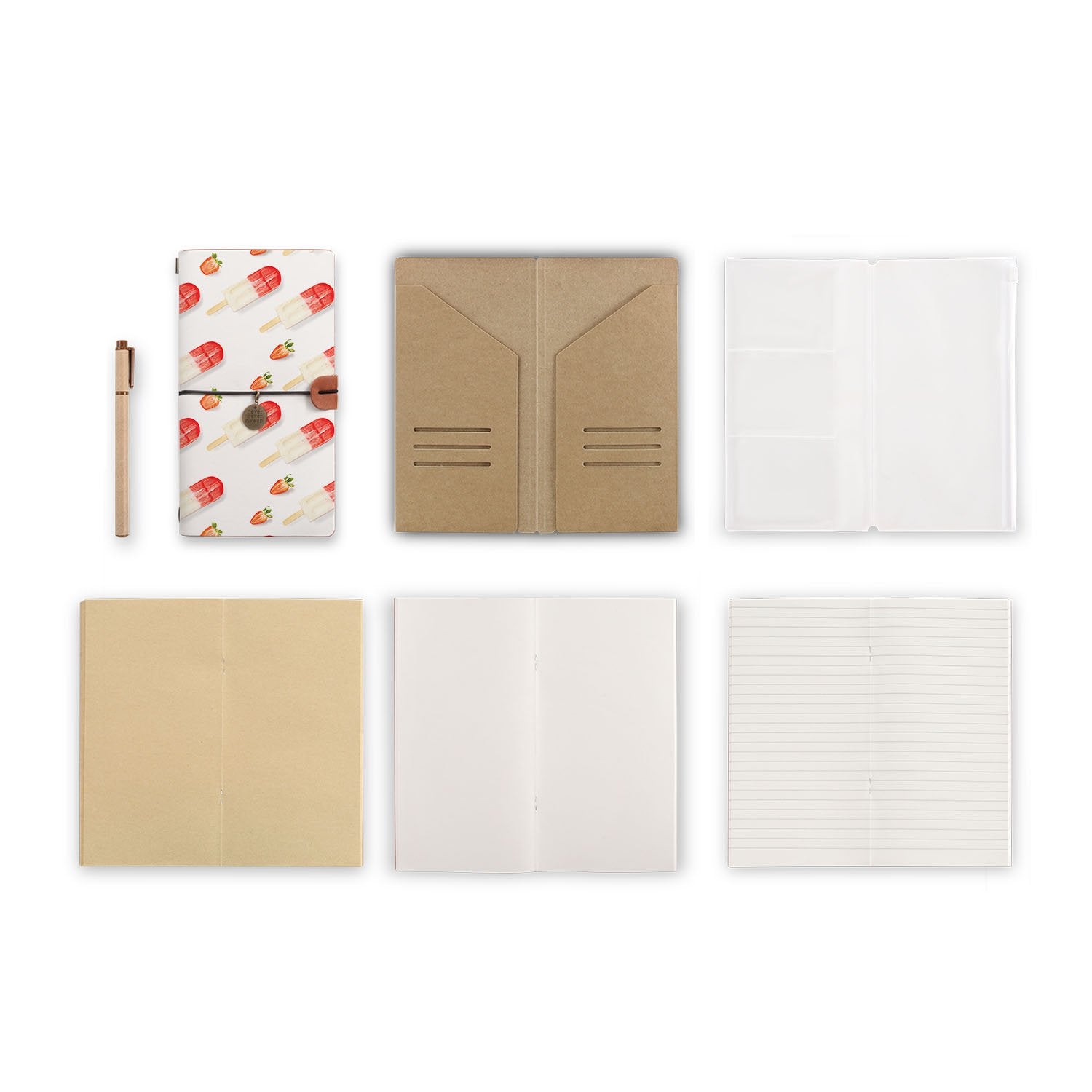 Premium Leather Traveler's Notebook - Refillable Journal for Writing, Sketching & Note Taking | Perfect Gift for Writers, Students & Professionals | Ideal for Travel, Office & Daily Use