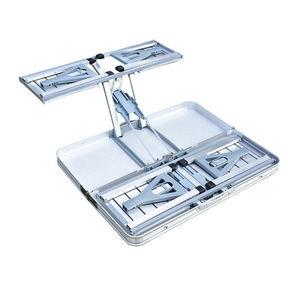 Portable Folding Camping Table 4-Seat Aluminum & ABS Picnic Table Set with Carrying Case - Compact Outdoor Dining Table for Camping, Backyard BBQ, Beach Party, Tailgating & Patio Gatherings