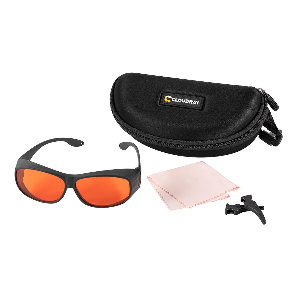 Cloudray Laser Safety Glasses OD7+ CE Certified - 1064nm 532nm 355nm Wavelength Protection for Fiber & Hand-Held Welding | Ideal for Industrial, Medical & DIY Laser Applications