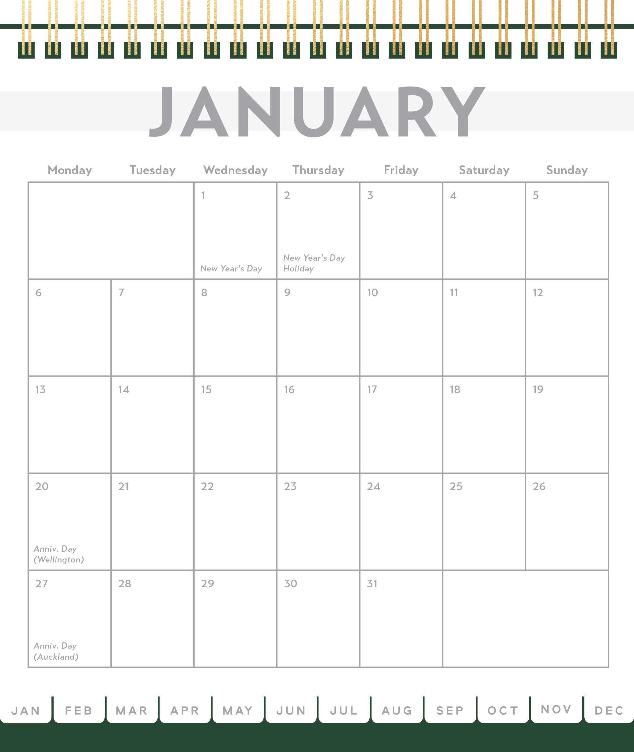 2025 Collins Desk Calendar - Beautiful Floral Blooms, Golden Wire-O Binding, 175mm x 210mm - Perfect for Office, Home & Gift Giving